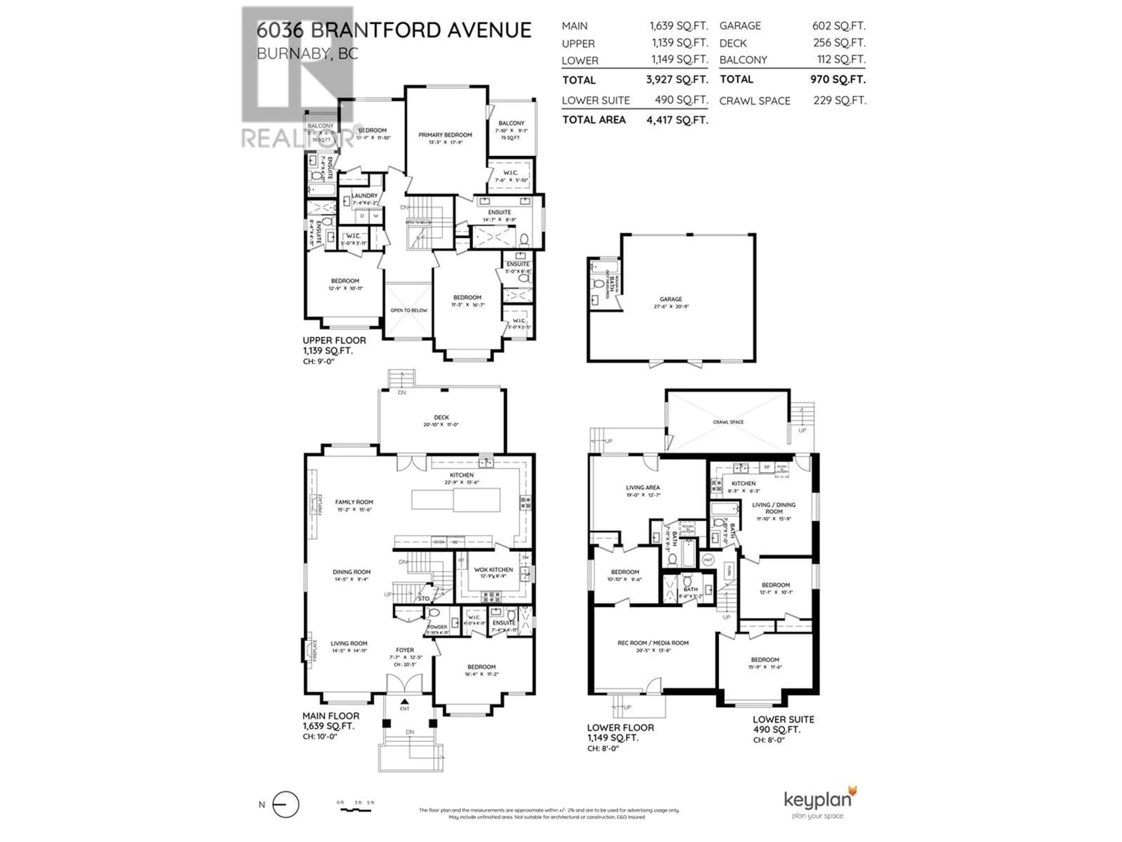 Floor plan for 6036 BRANTFORD AVENUE, Burnaby British Columbia V5E2R7