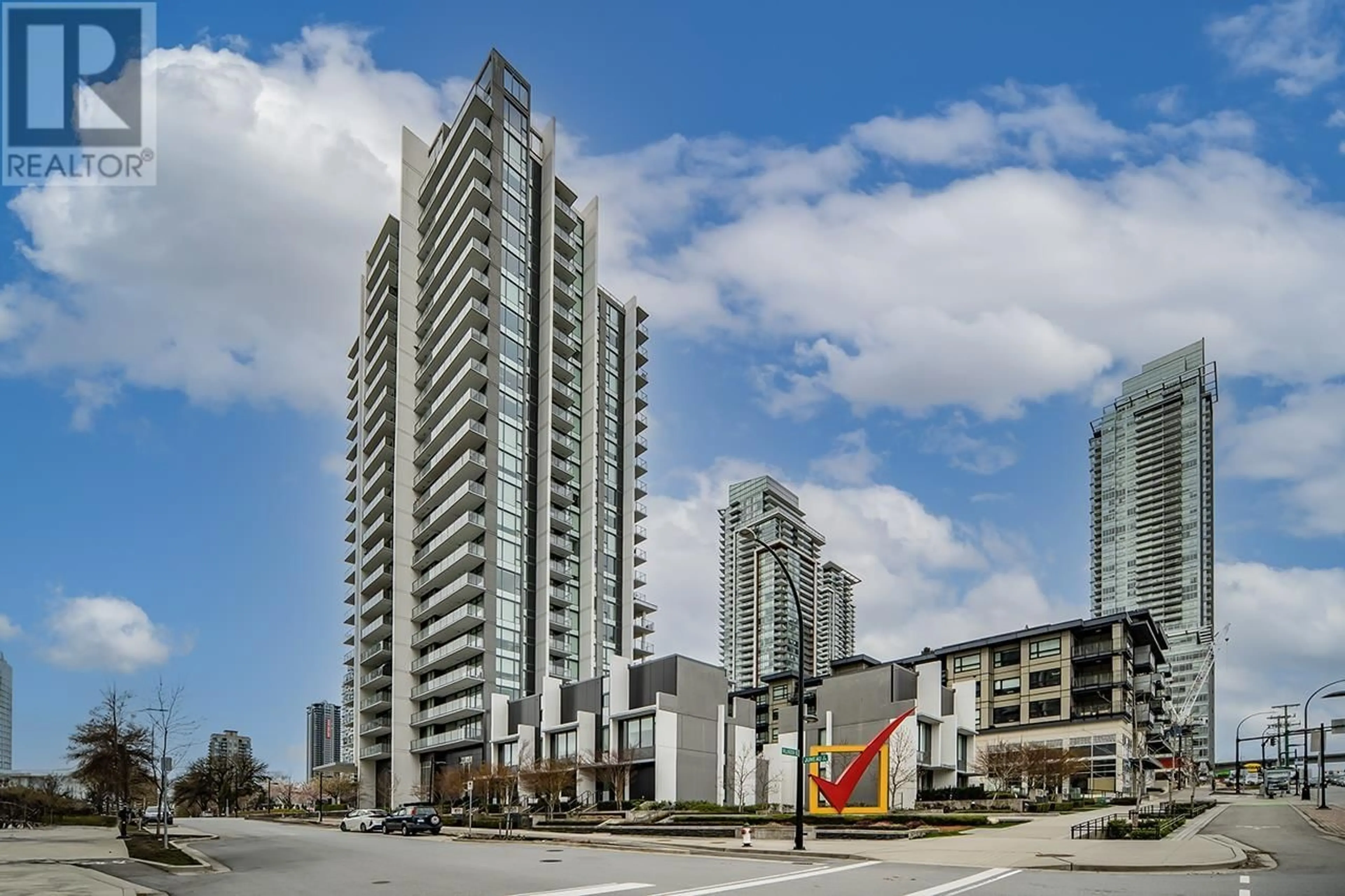 A pic from exterior of the house or condo, the view of city buildings for 1506 4465 JUNEAU STREET, Burnaby British Columbia V5C0L8