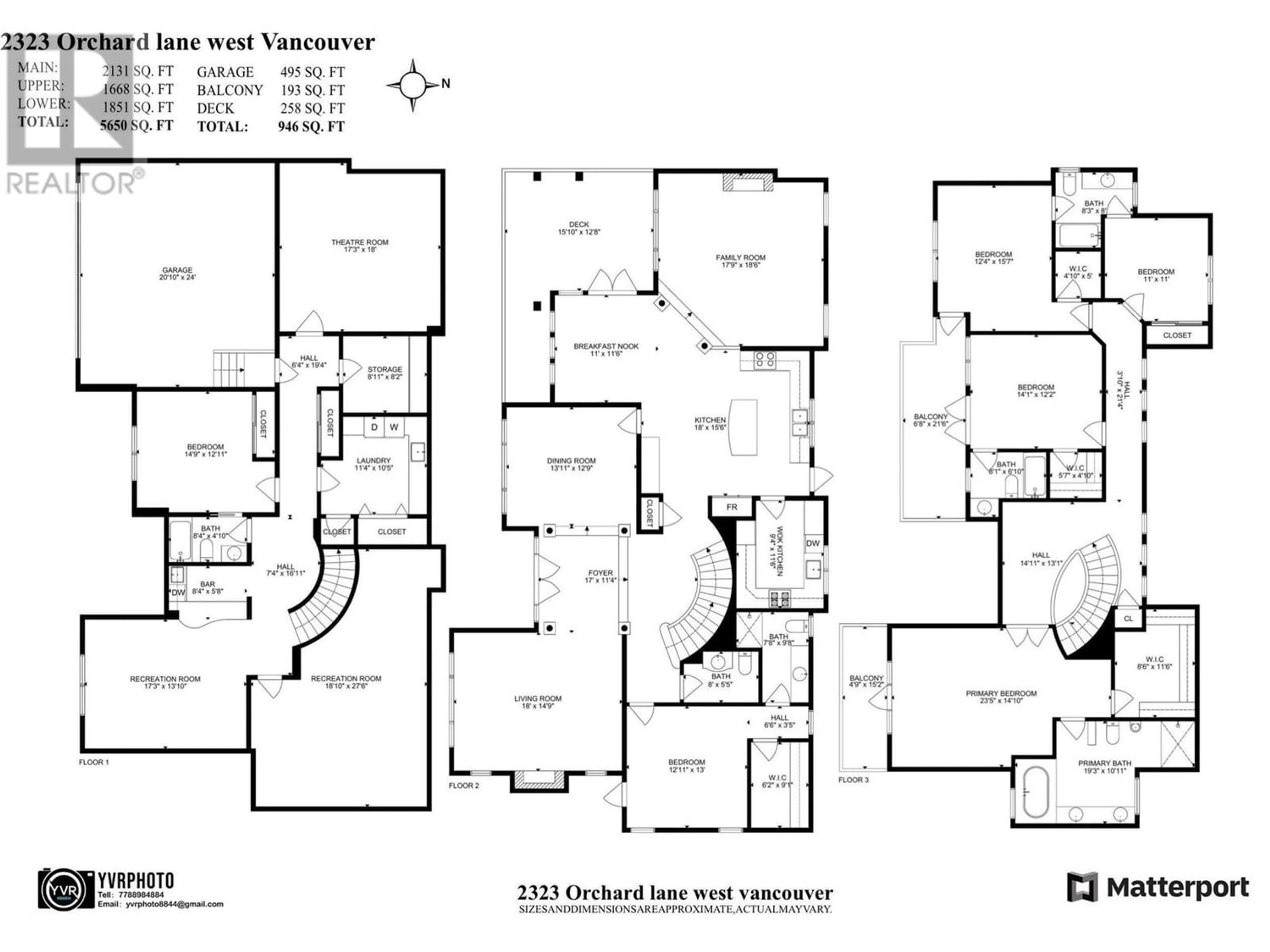 Floor plan for 2323 ORCHARD LANE, West Vancouver British Columbia V7V4X6