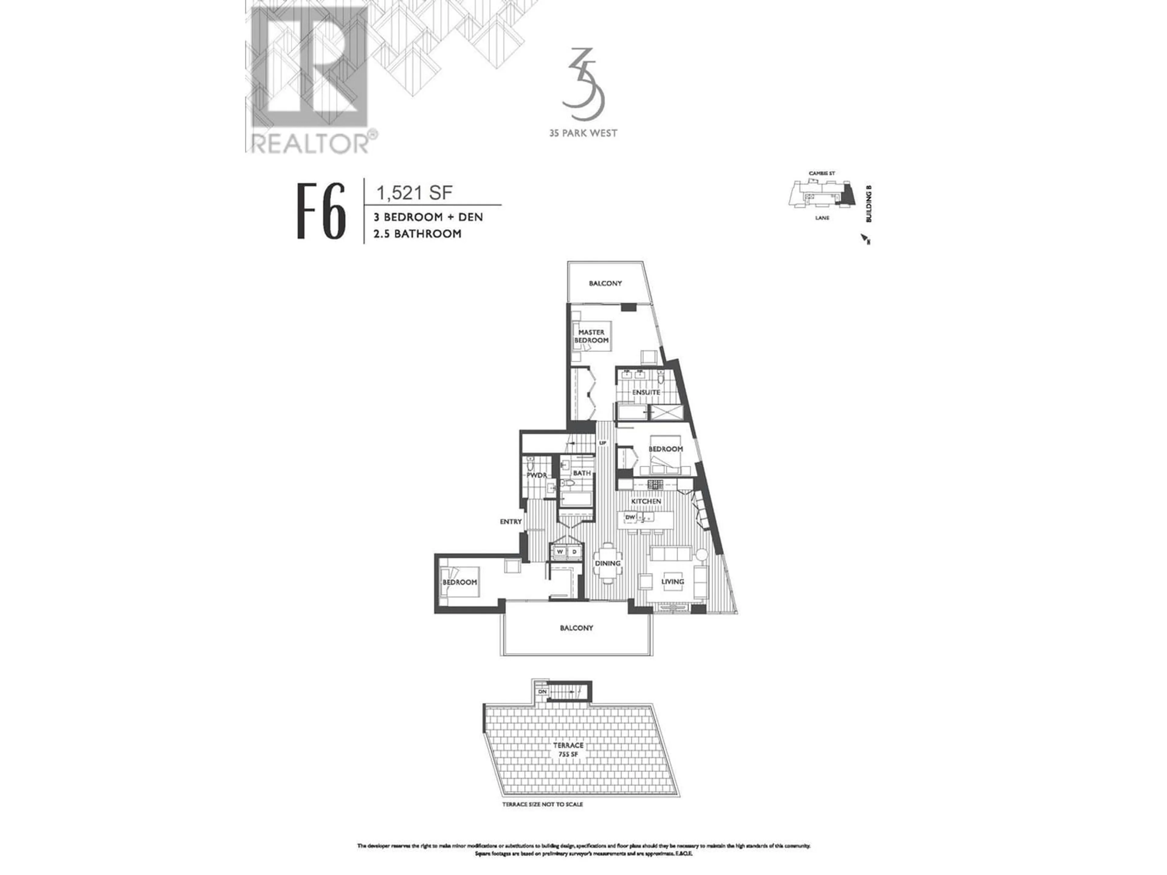 Floor plan for 604 5033 CAMBIE STREET, Vancouver British Columbia V5Z0H6