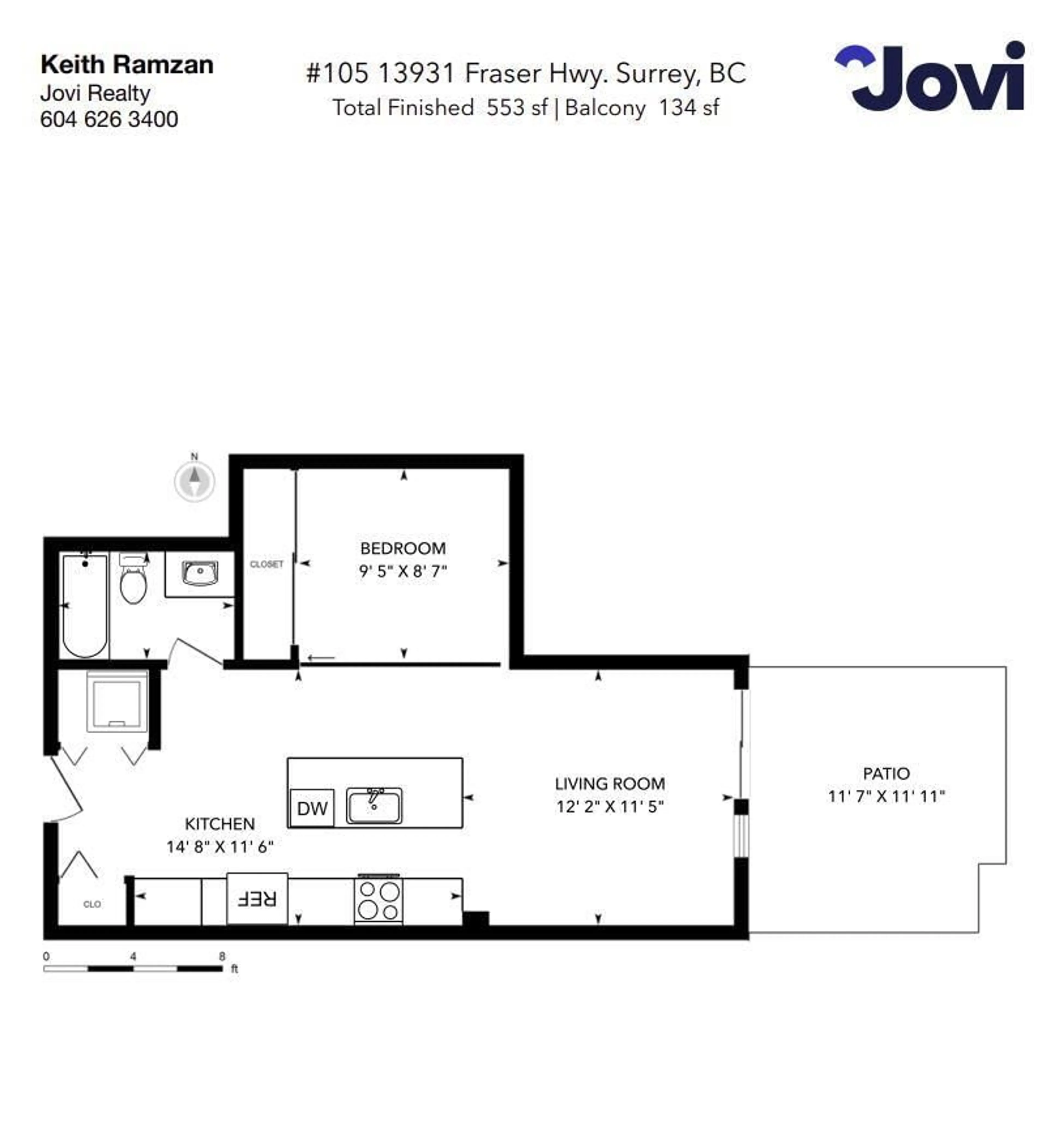 Floor plan for 105 13931 FRASER HIGHWAY, Surrey British Columbia V3T4E6