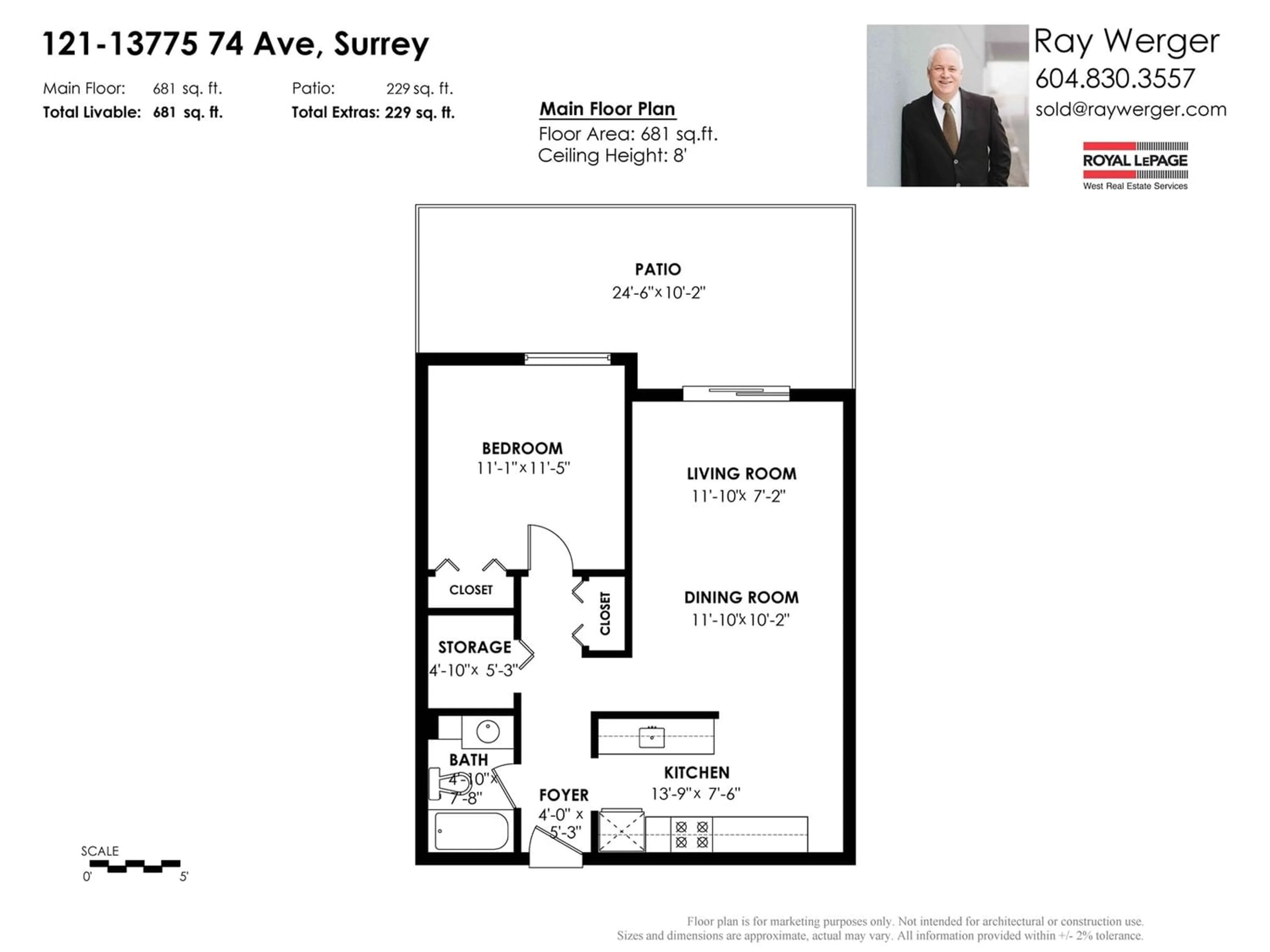 Floor plan for 121 13775 74 AVENUE, Surrey British Columbia V3W9C5