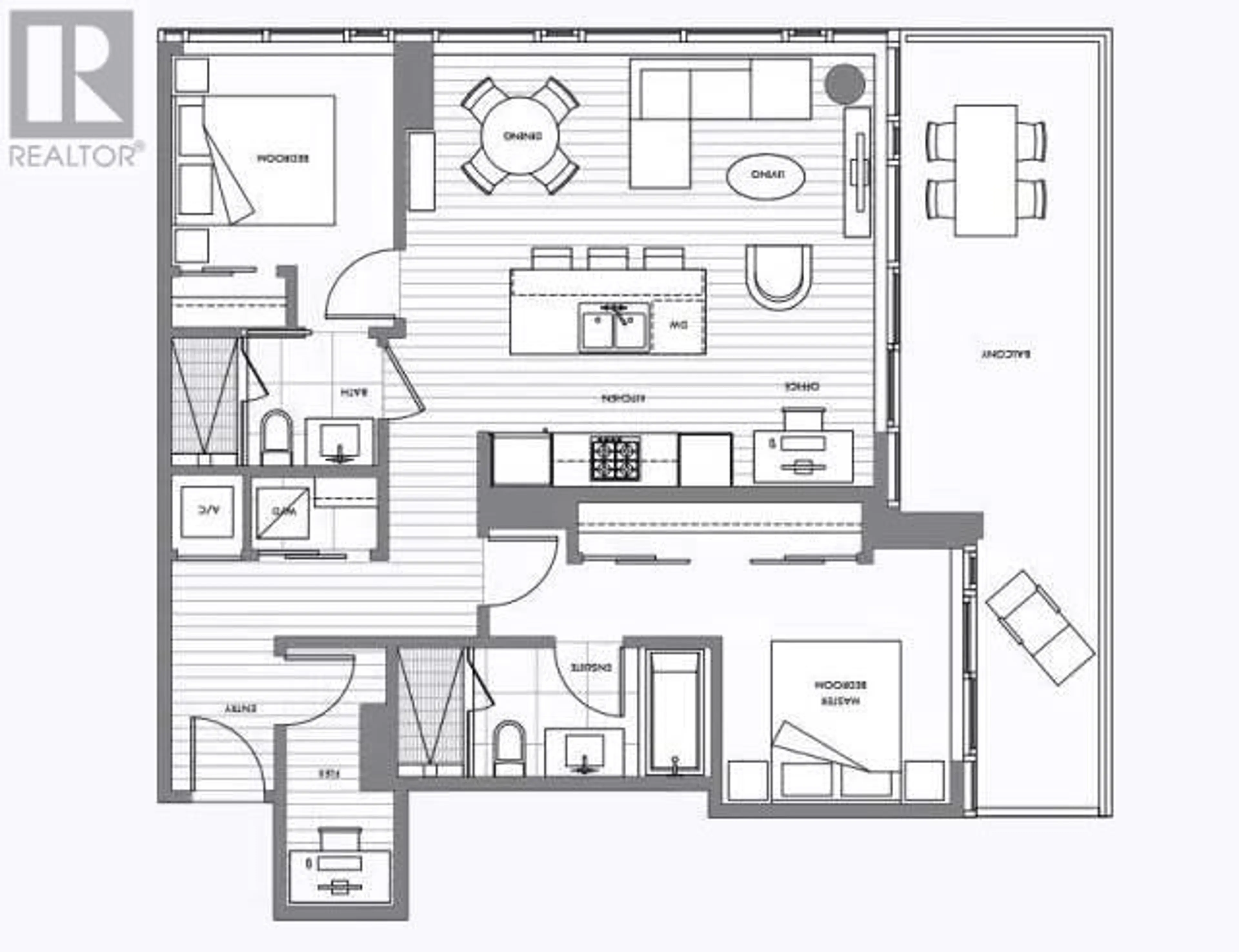Floor plan for 1808 8555 GRANVILLE STREET, Vancouver British Columbia V6P0C3