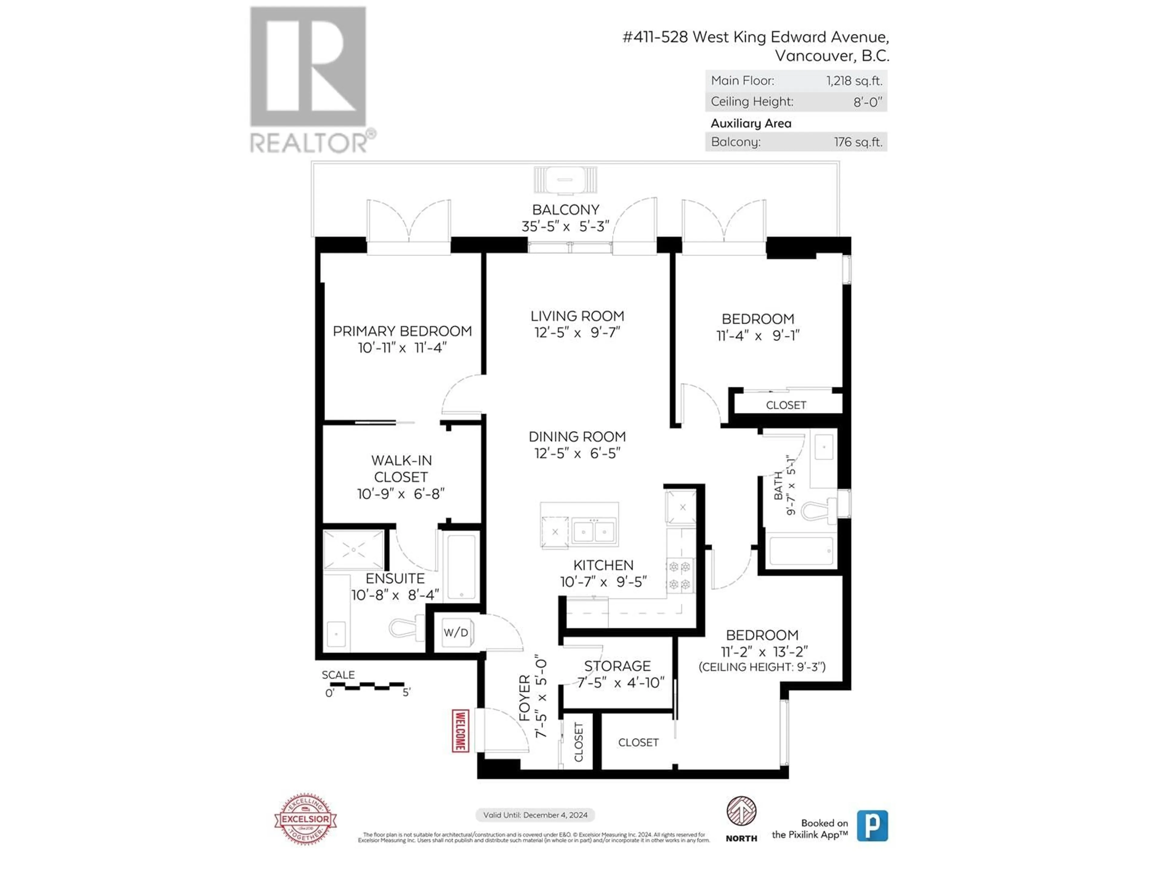 Floor plan for 411 528 W KING EDWARD AVENUE, Vancouver British Columbia V5Z2C3