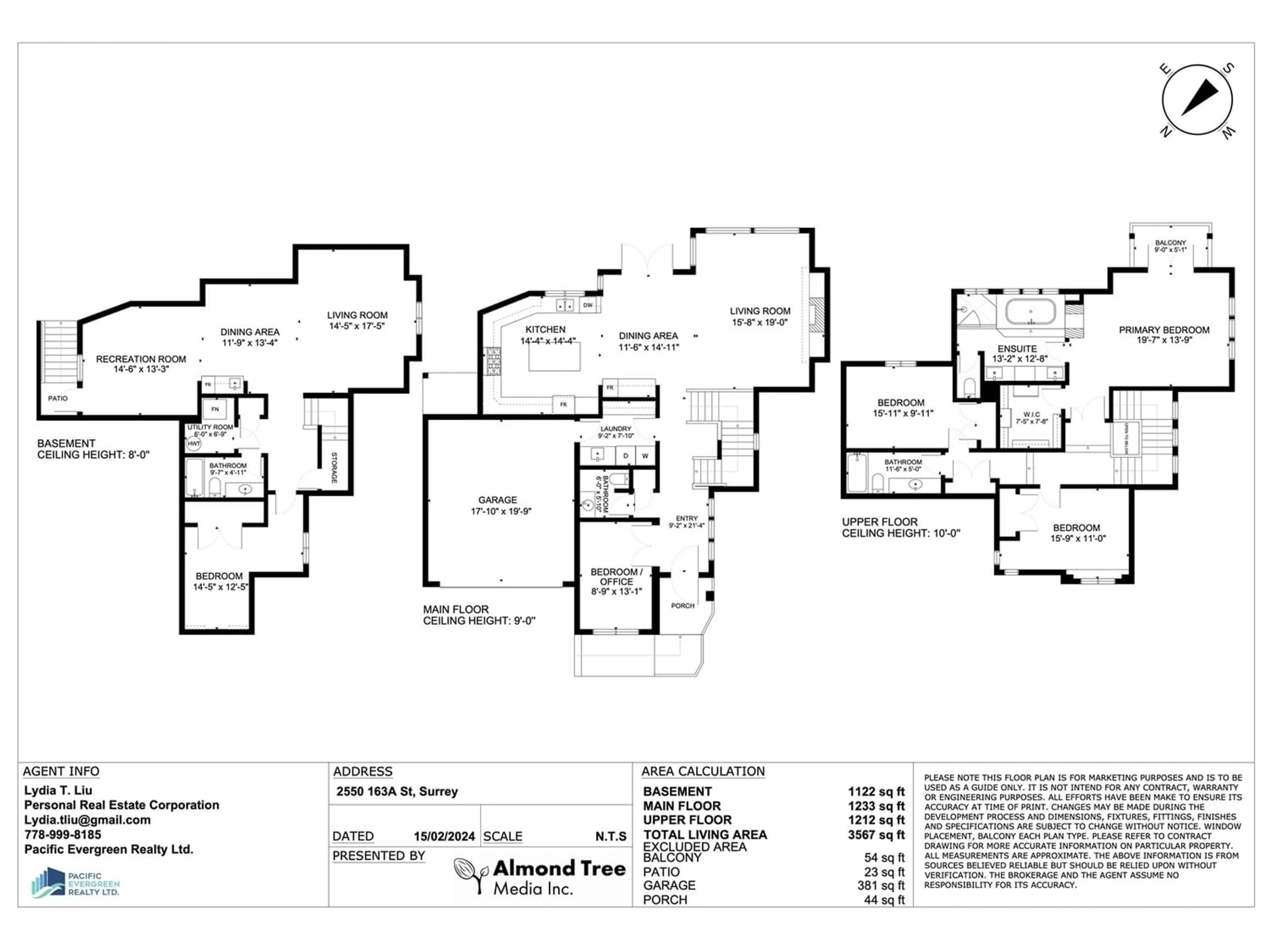 Floor plan for 2550 163A STREET, Surrey British Columbia V3Z6X7