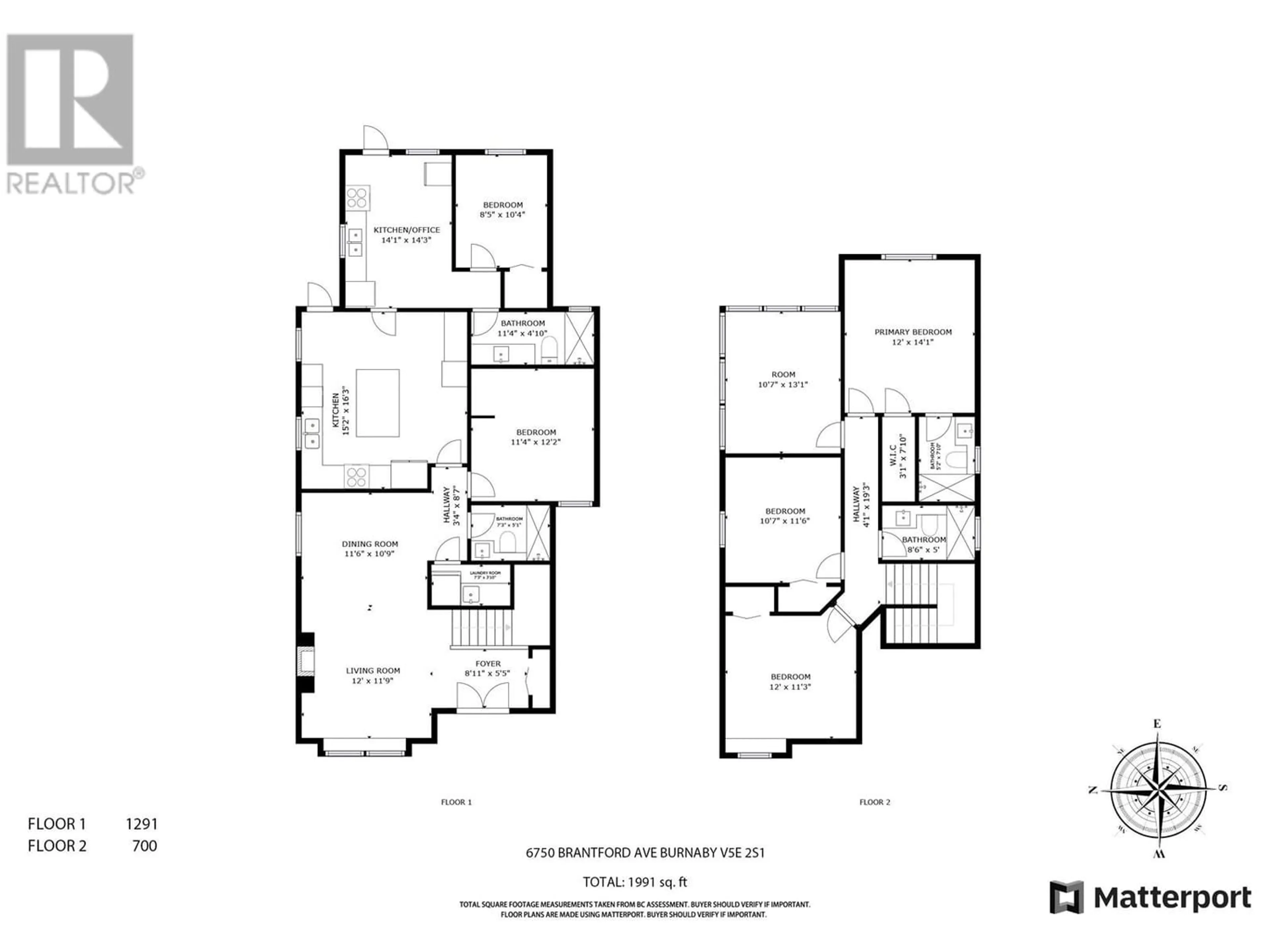 Floor plan for 6750 BRANTFORD AVENUE, Burnaby British Columbia V5E2S1