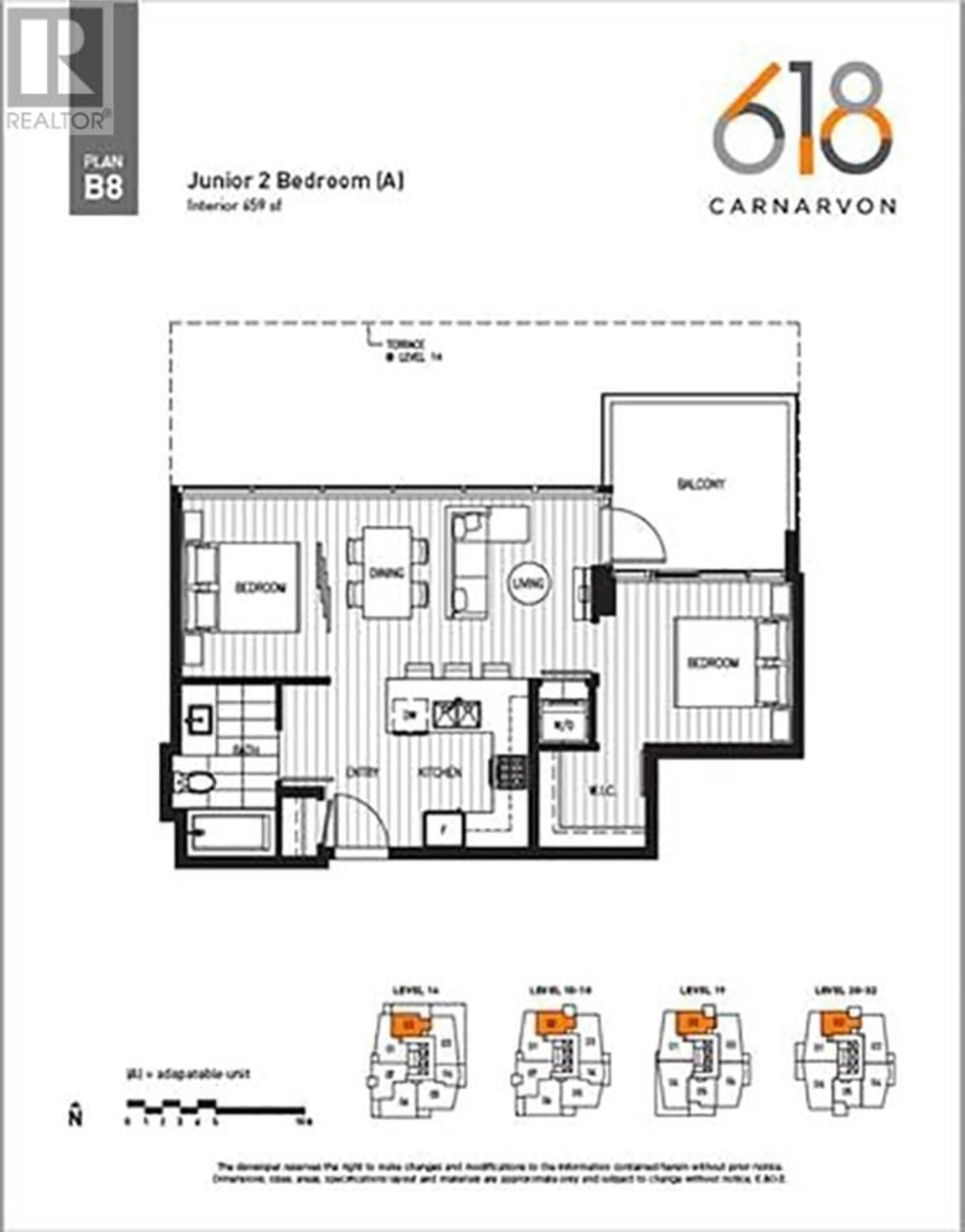 Floor plan for 1702 618 CARNARVON STREET, New Westminster British Columbia V3M1E9