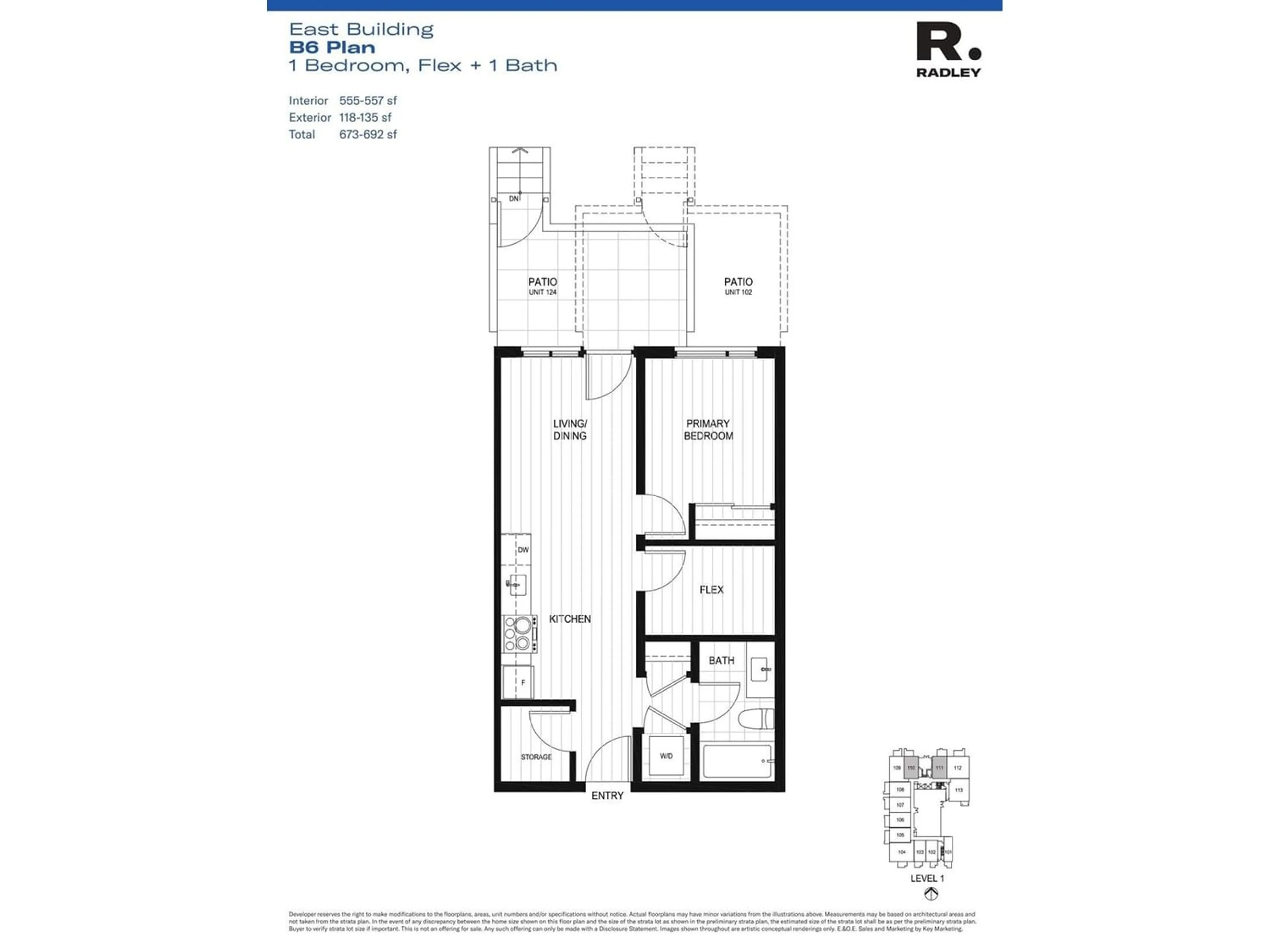 Floor plan for E110 13858 108 AVENUE, Surrey British Columbia V0V0V0