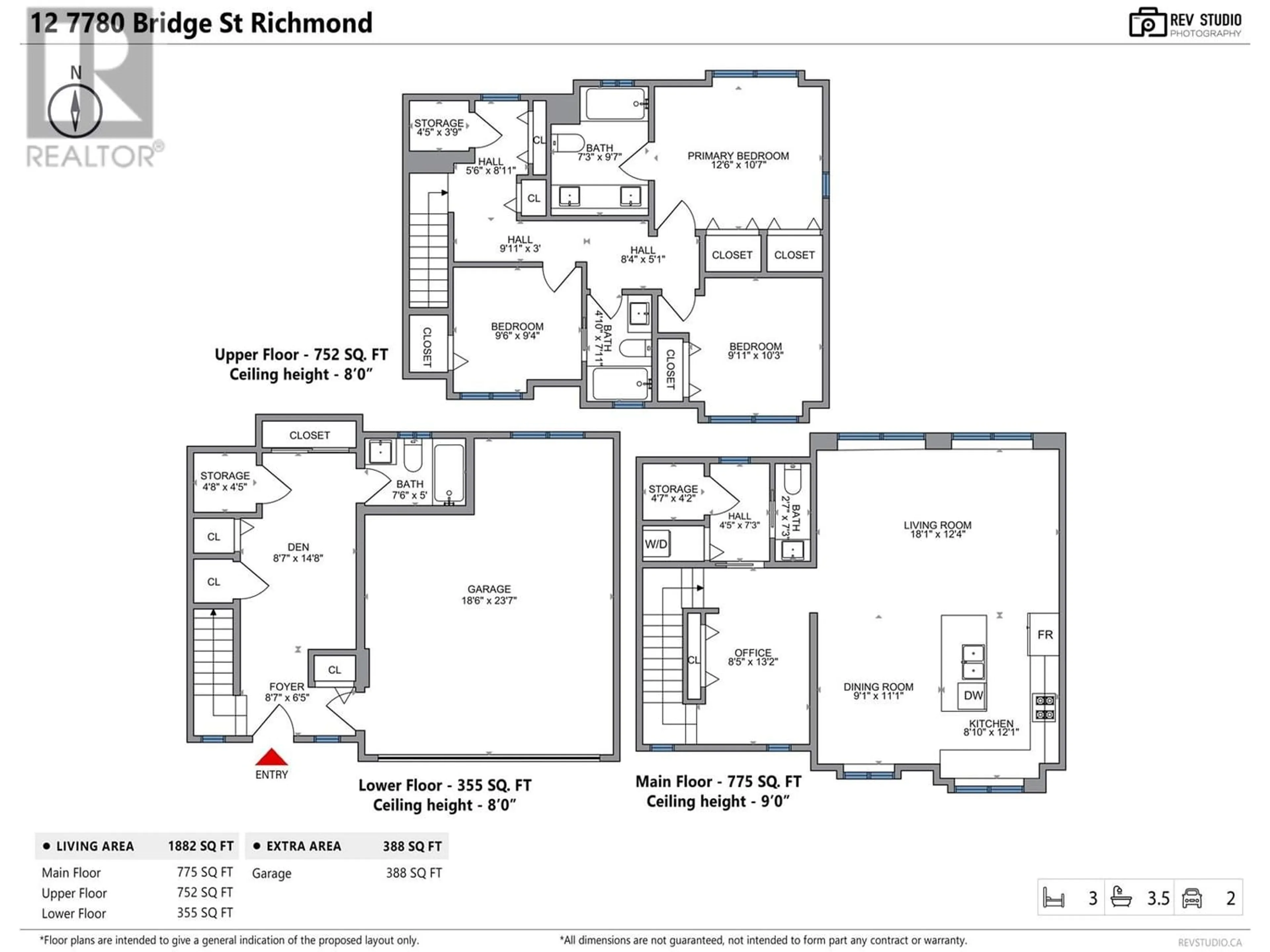 Floor plan for 12 7780 BRIDGE STREET, Richmond British Columbia V6Y0L2