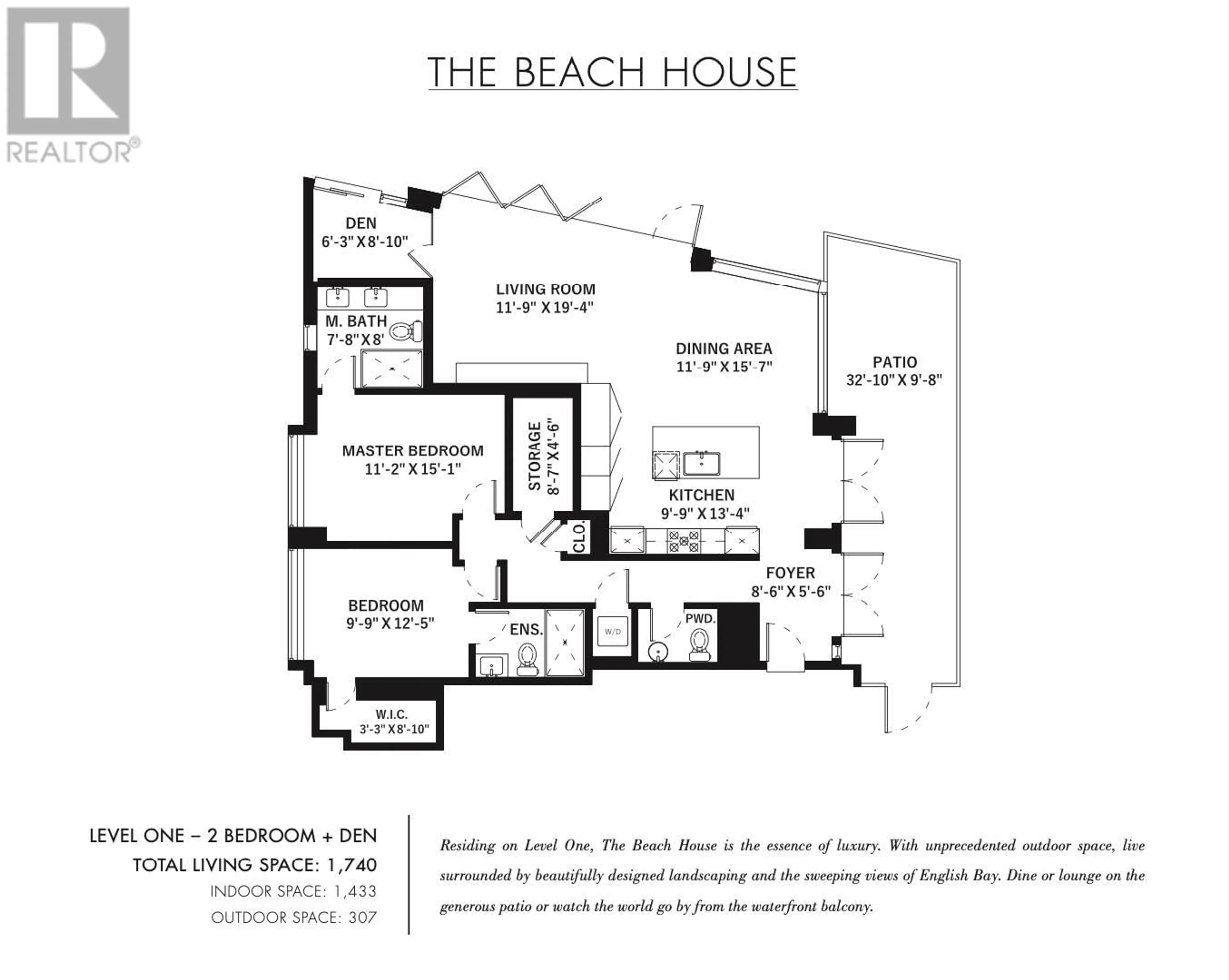 Floor plan for 101 1460 BUTE STREET, Vancouver British Columbia V6E2A7