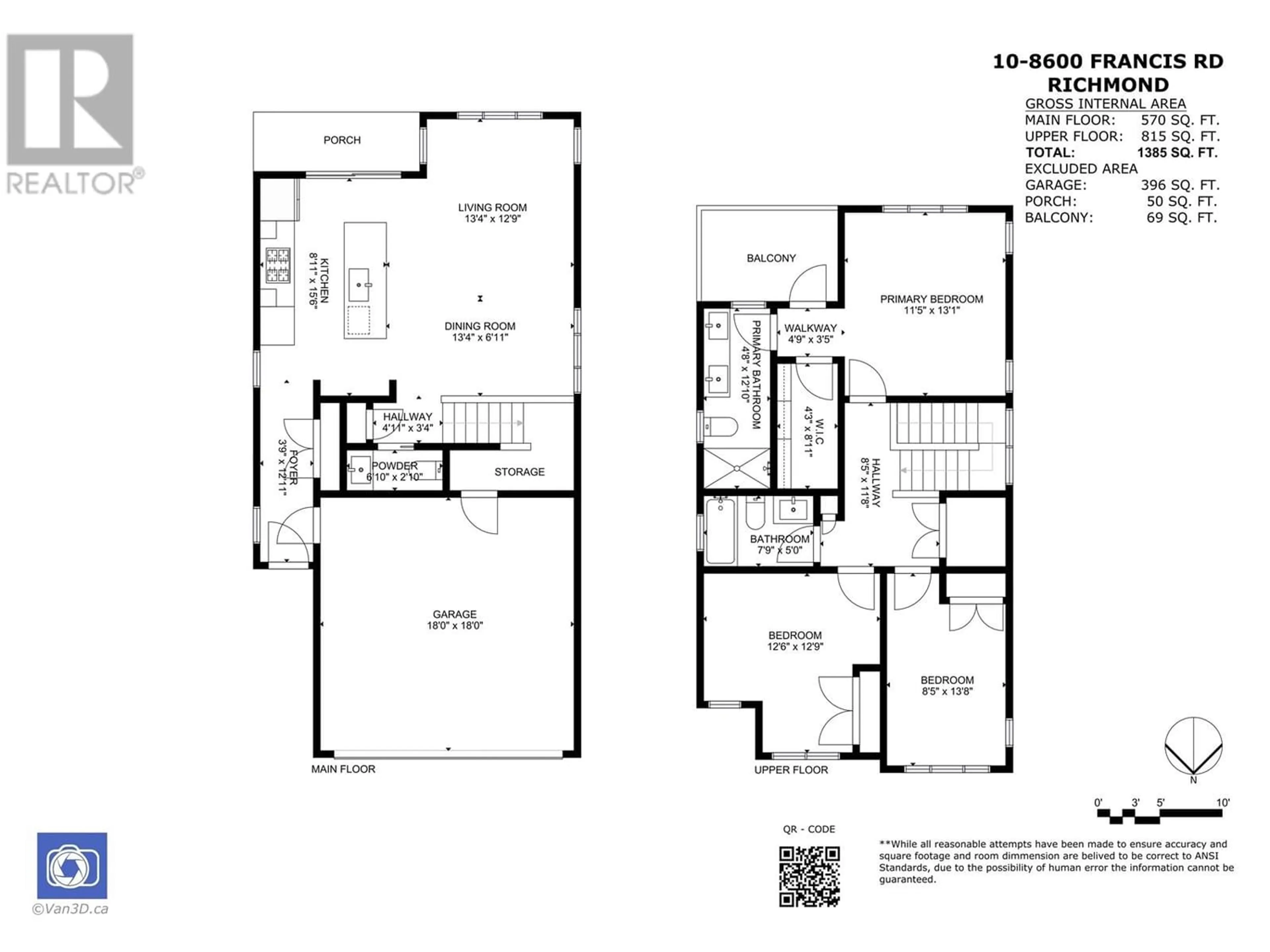 Floor plan for 10 8600 FRANCIS ROAD, Richmond British Columbia V6Y1A6