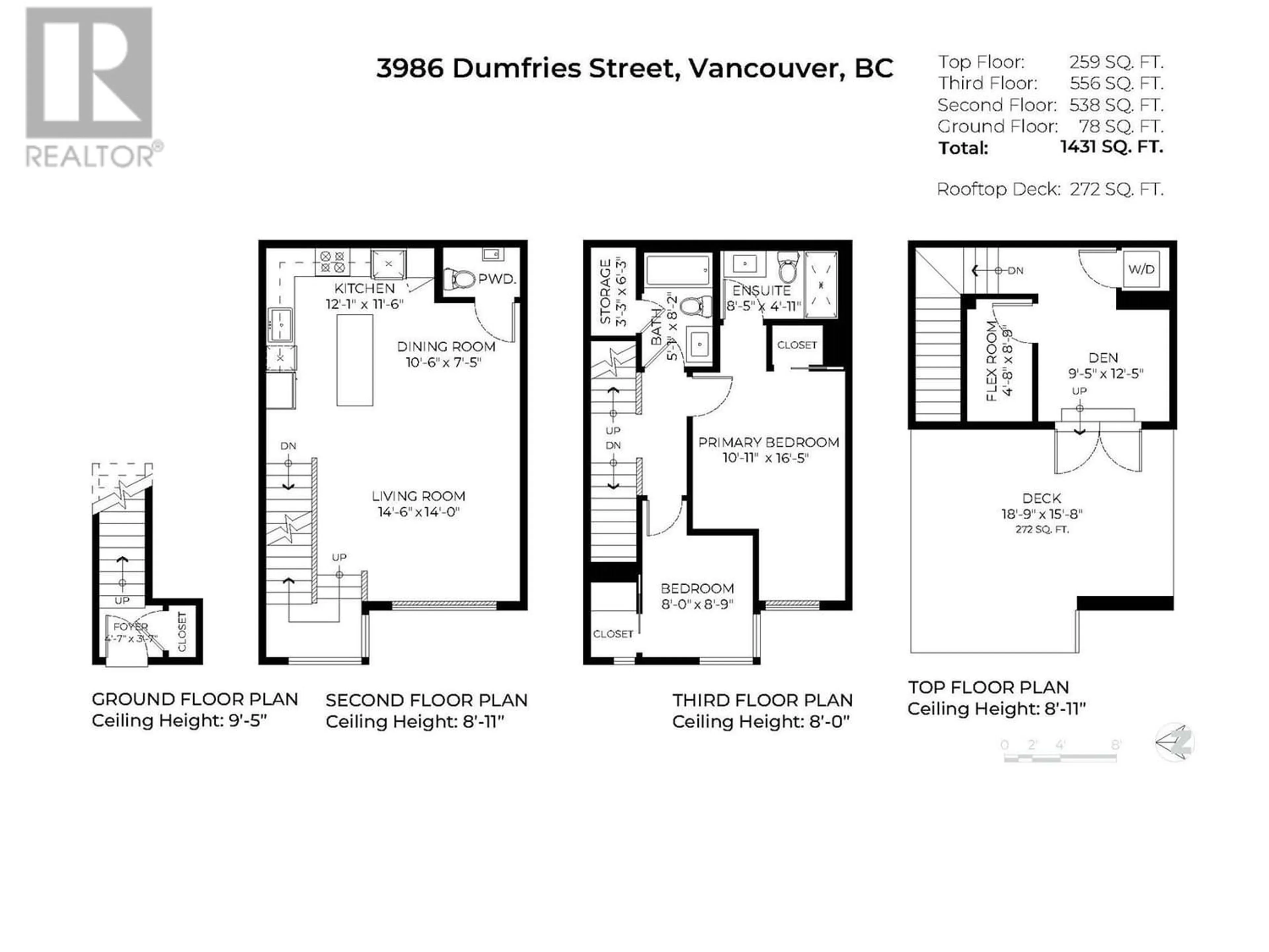 Floor plan for 3986 DUMFRIES STREET, Vancouver British Columbia V5N0J1