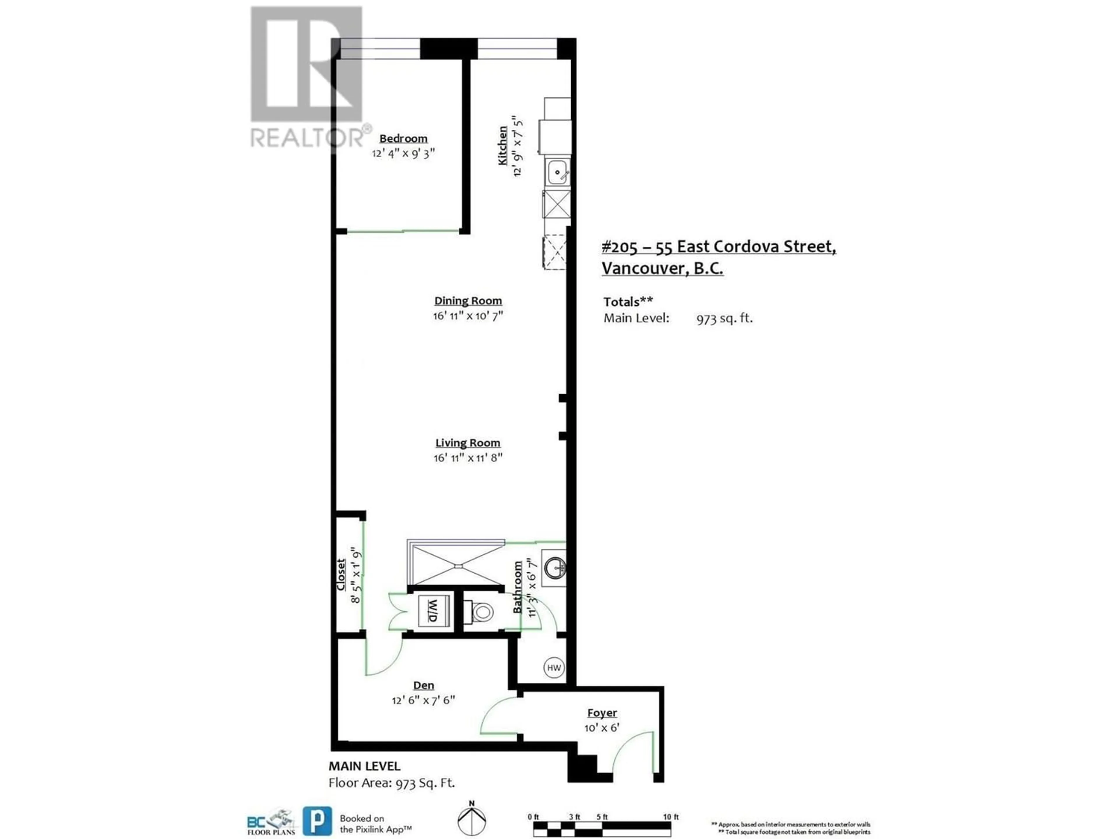 Floor plan for 205 55 E CORDOVA STREET, Vancouver British Columbia V6A0A5