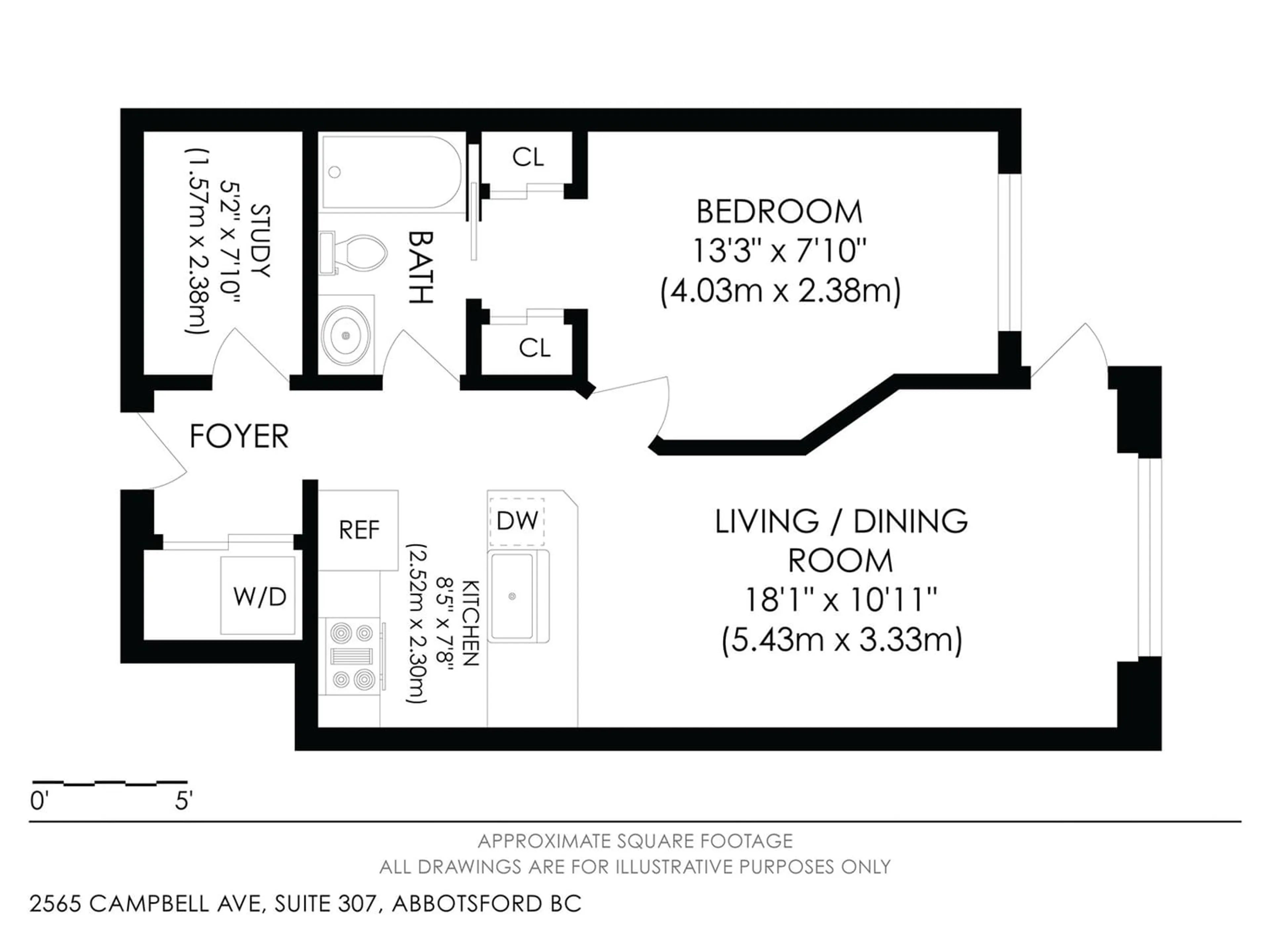 Floor plan for 307 2565 CAMPBELL AVENUE, Abbotsford British Columbia V2S0E3