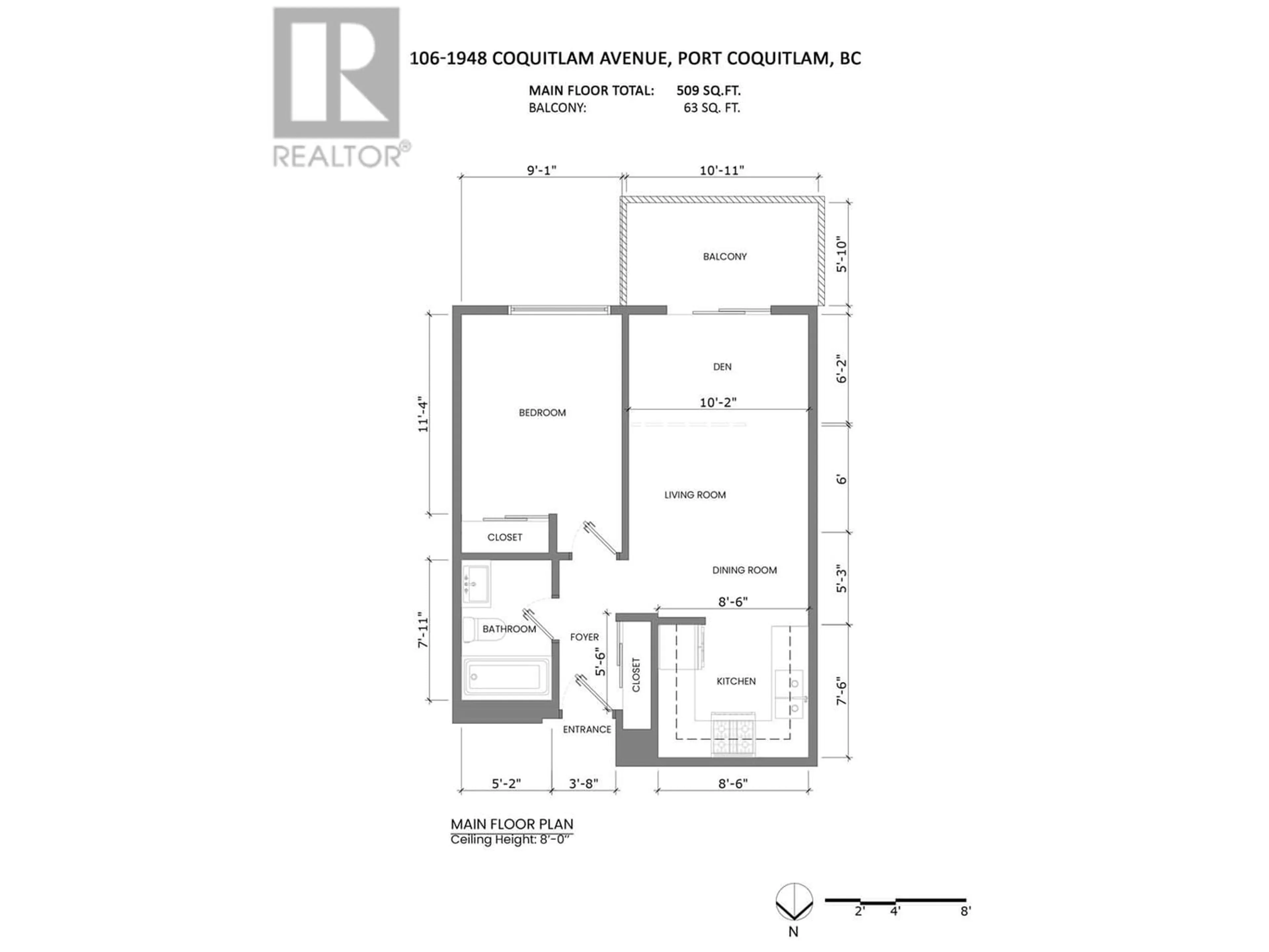 Floor plan for 106 1948 COQUITLAM AVENUE, Port Coquitlam British Columbia V3B1J3