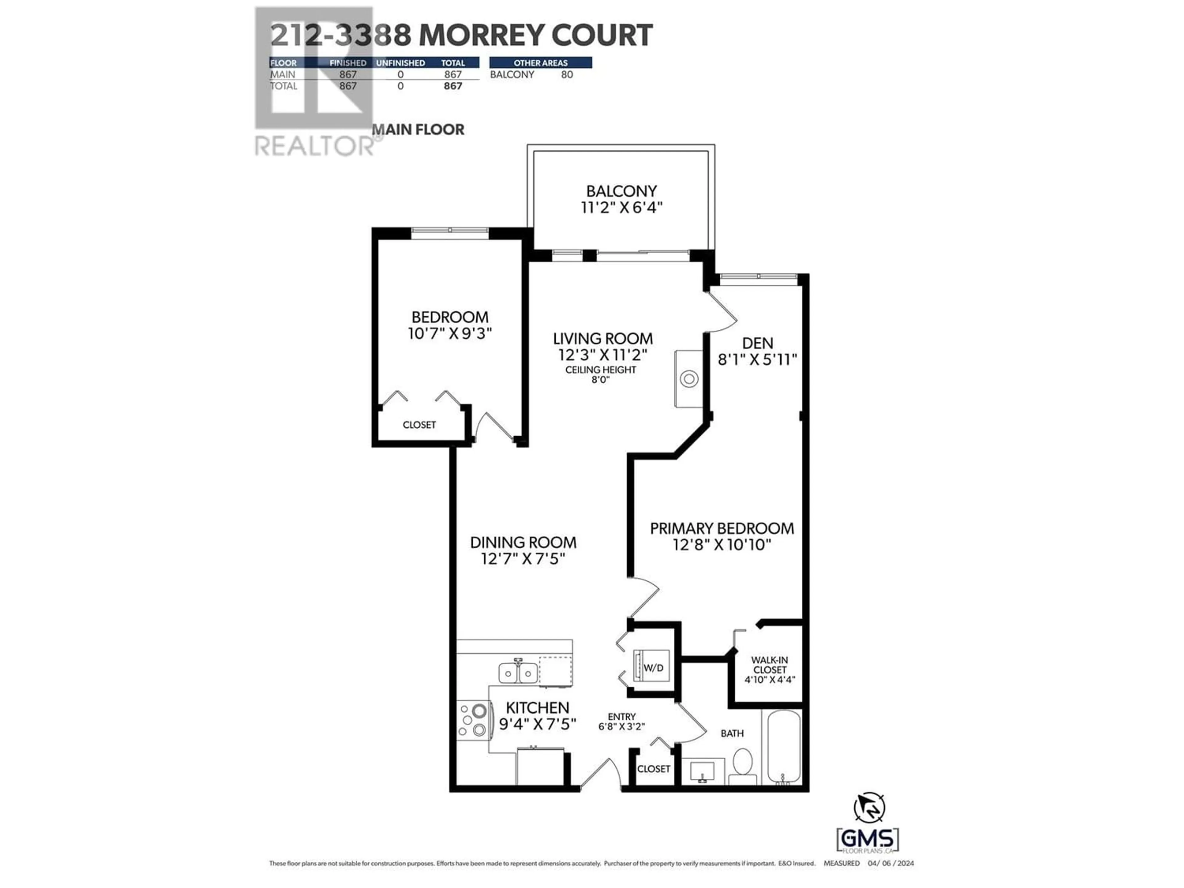 Floor plan for 212 3388 MORREY COURT, Burnaby British Columbia V3J7Y5