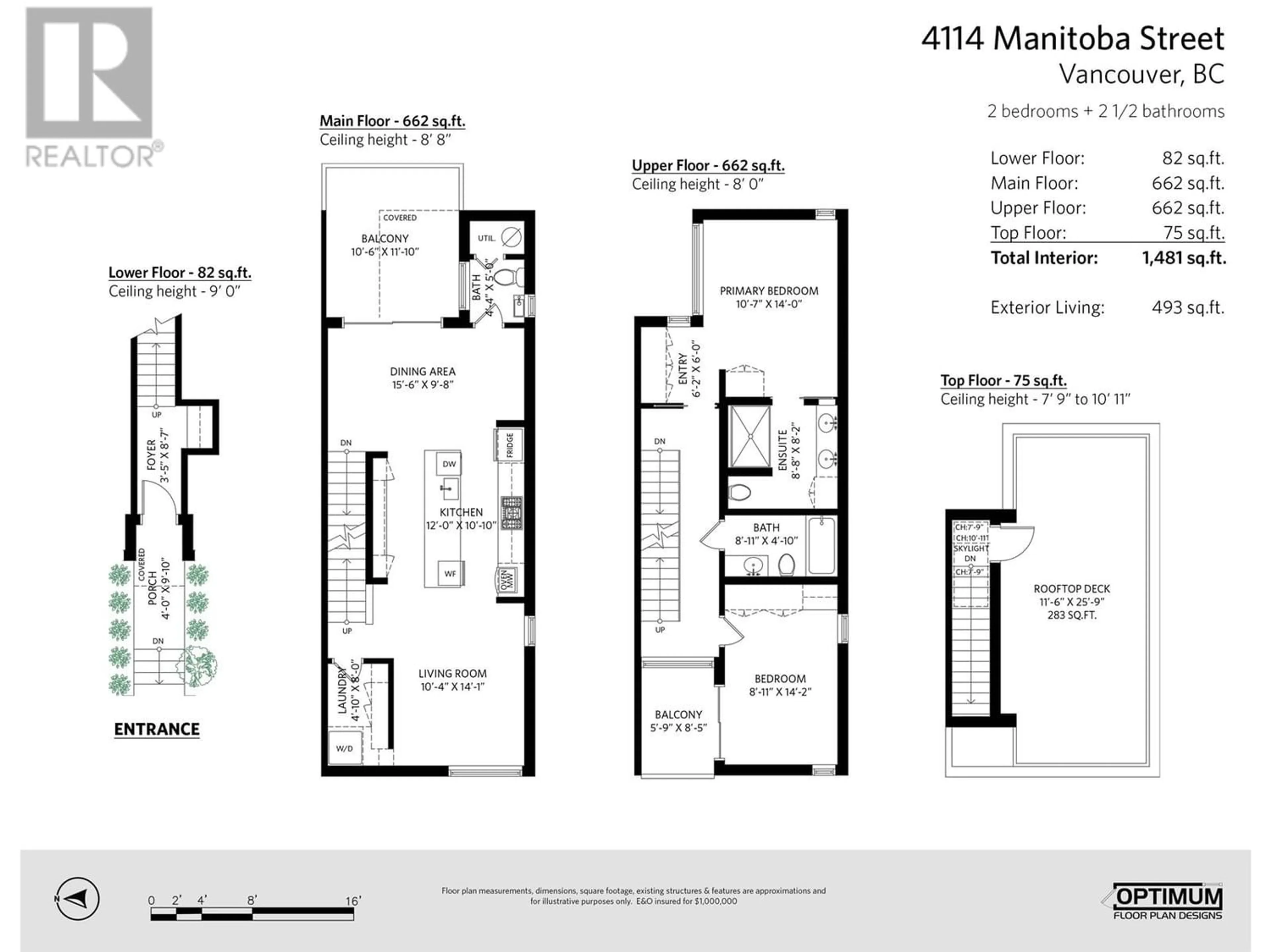 Floor plan for 4114 MANITOBA STREET, Vancouver British Columbia V5Y0N6