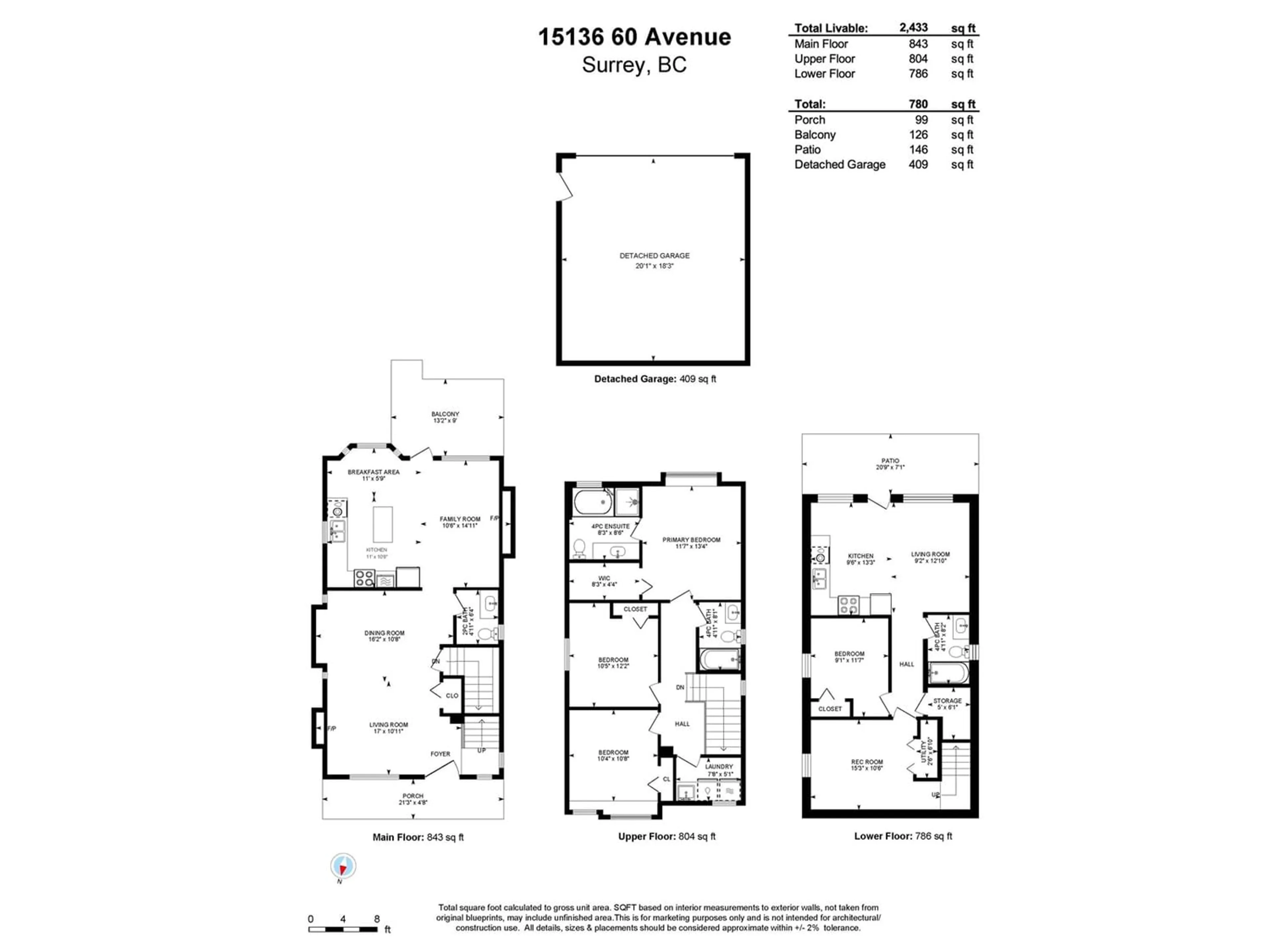 Floor plan for 15136 60 AVENUE, Surrey British Columbia V3S5X6