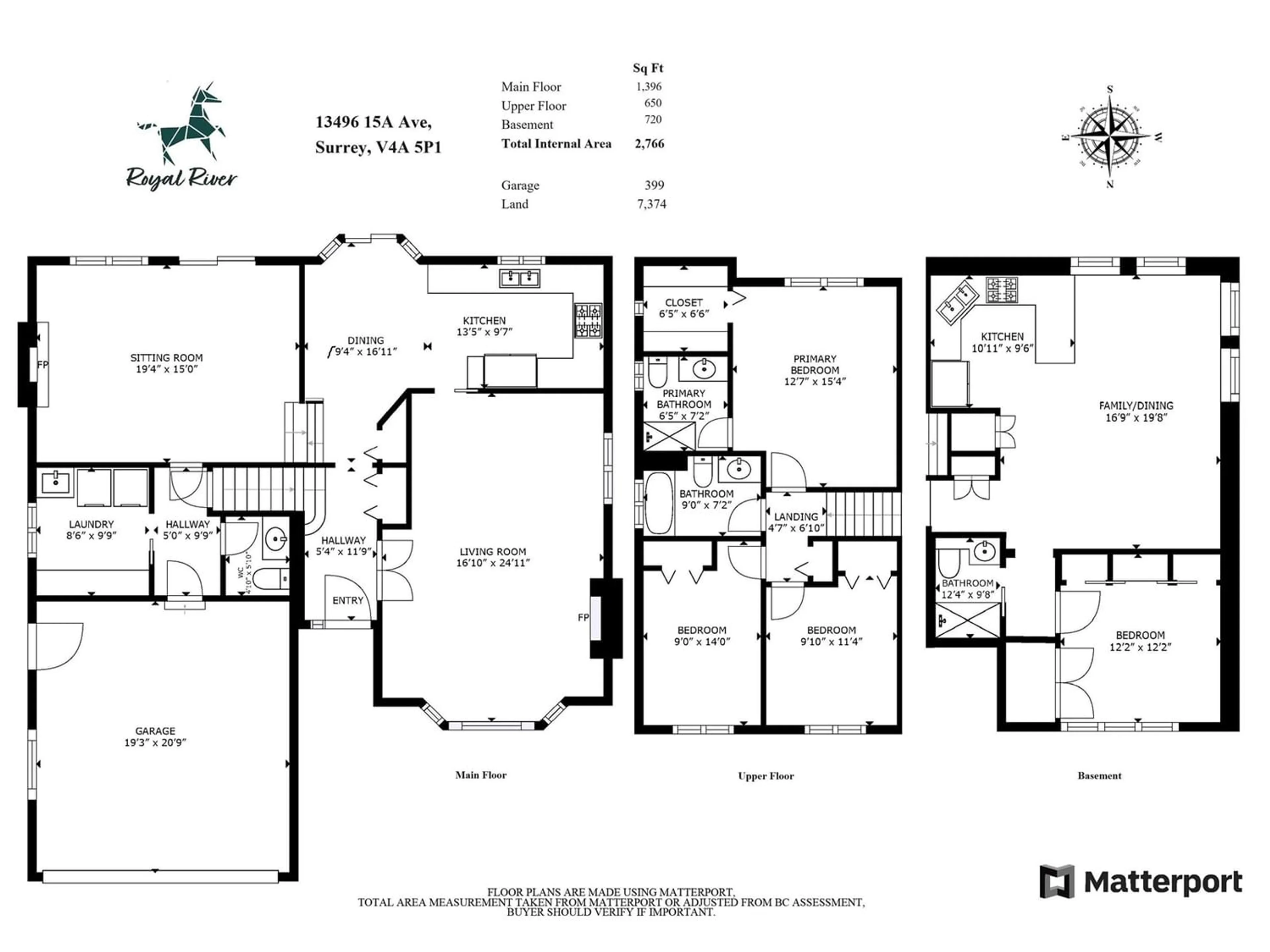 Floor plan for 13496 15A AVENUE, Surrey British Columbia V4A5P1