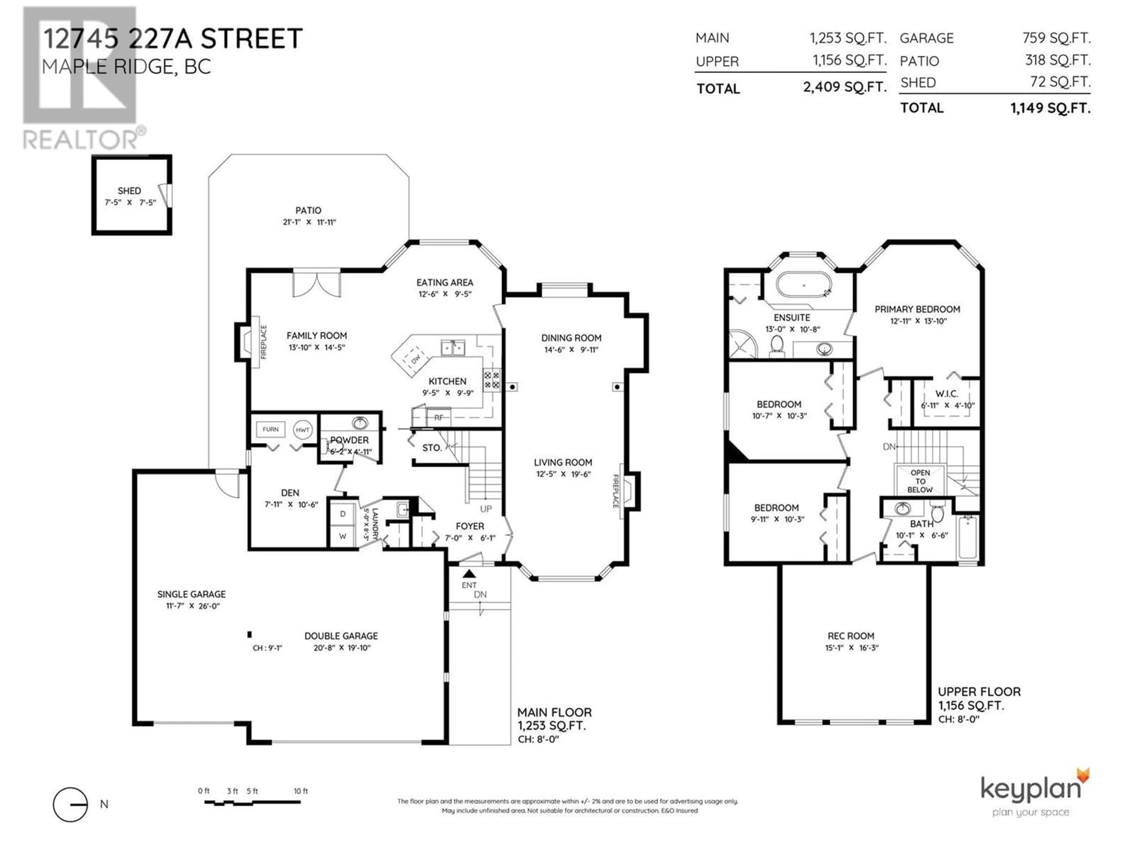 Floor plan for 12745 227A STREET, Maple Ridge British Columbia V2X2V8