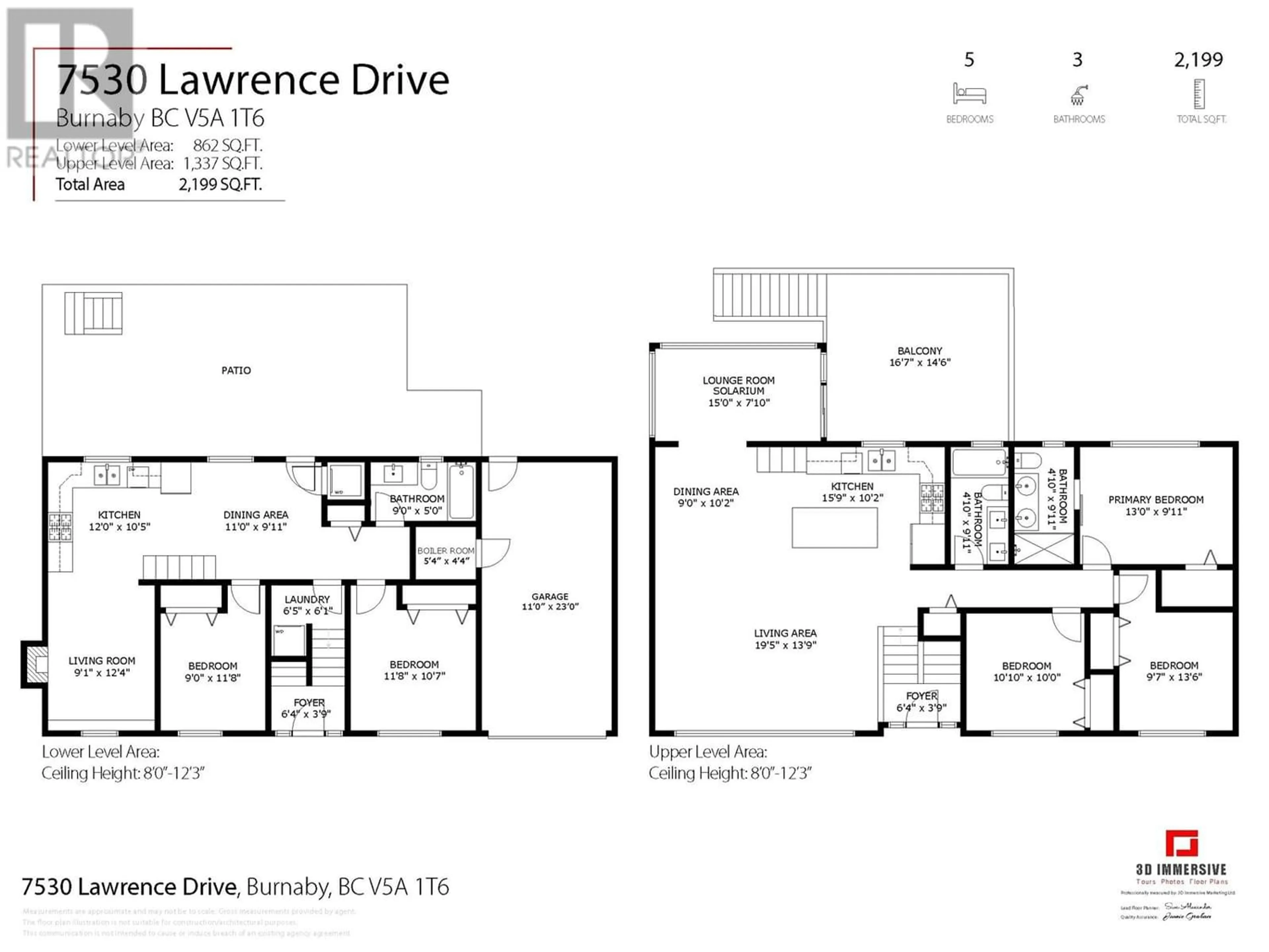 Floor plan for 7530 LAWRENCE DRIVE, Burnaby British Columbia V5A1T6