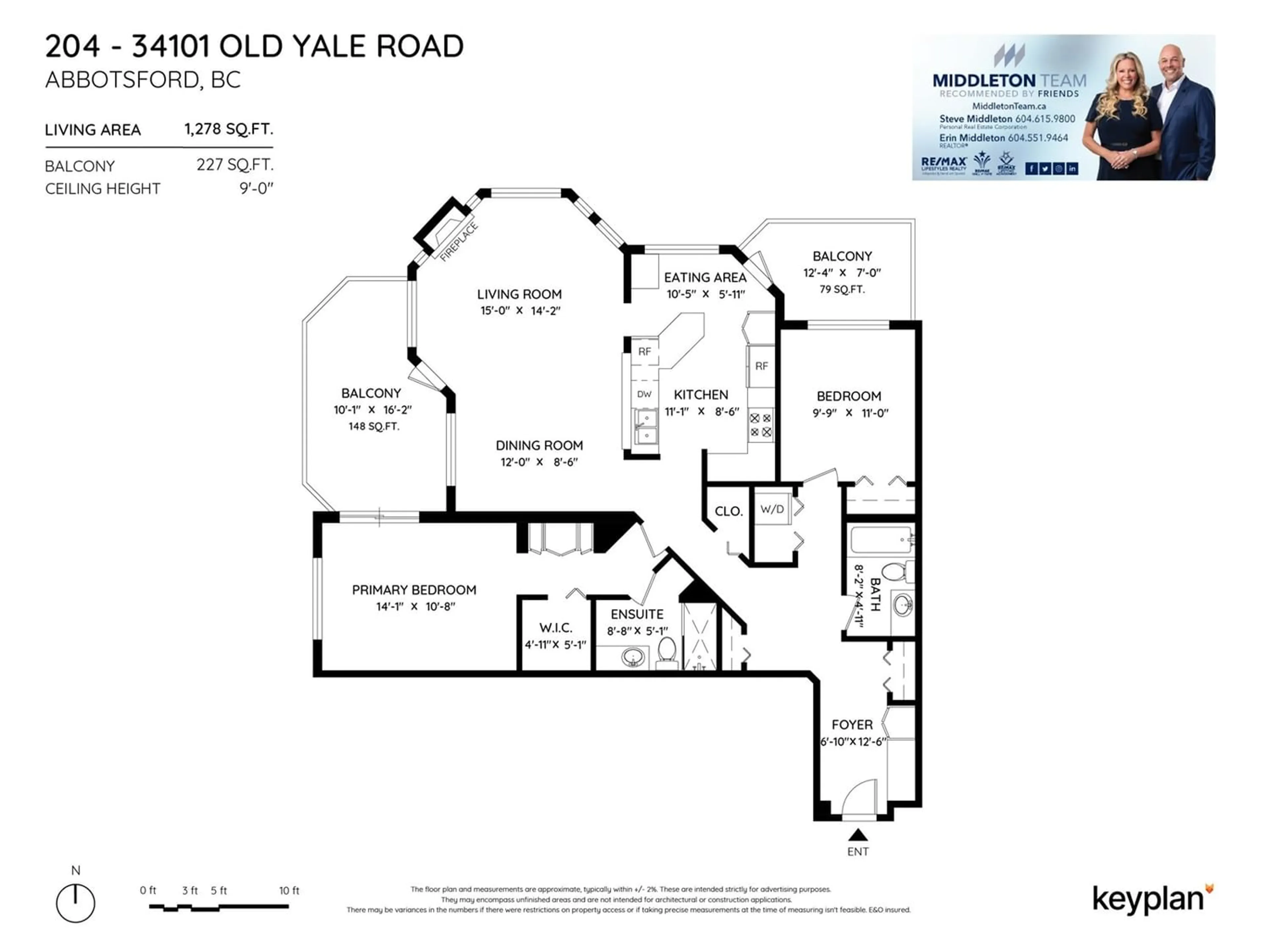 Floor plan for 204 34101 OLD YALE ROAD, Abbotsford British Columbia V2S2K4