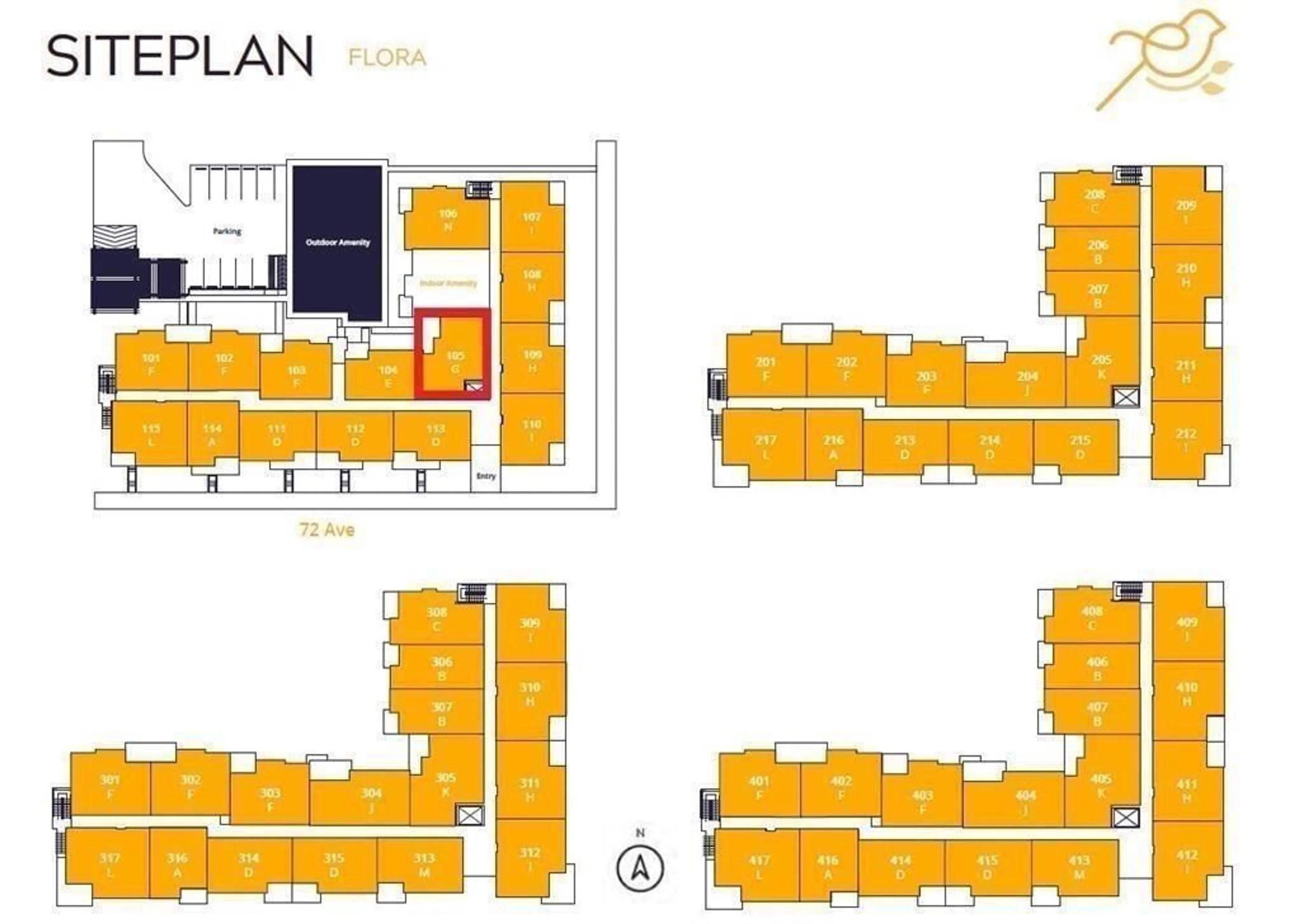 Floor plan for 311 20276 72B AVENUE, Langley British Columbia N0N0N0