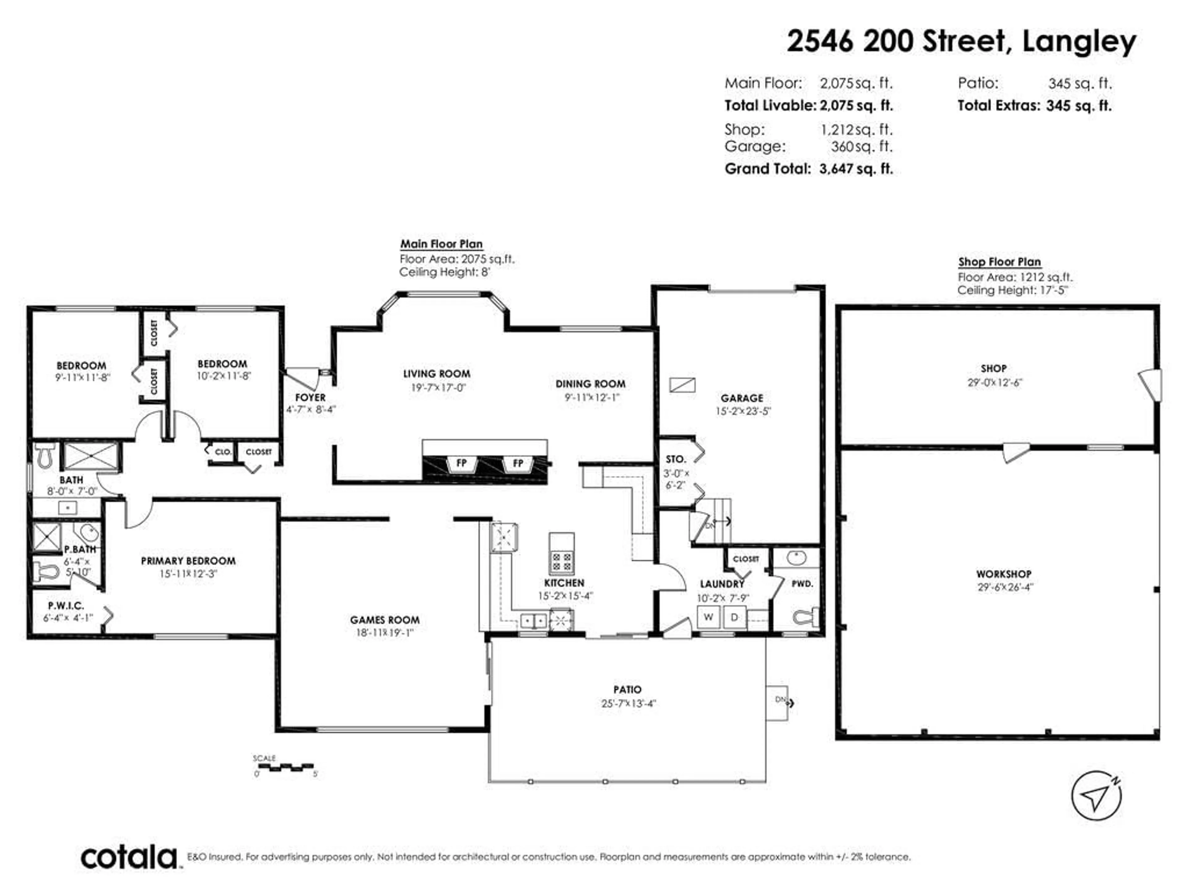 Floor plan for 2546 200 STREET, Langley British Columbia V2Z1X1