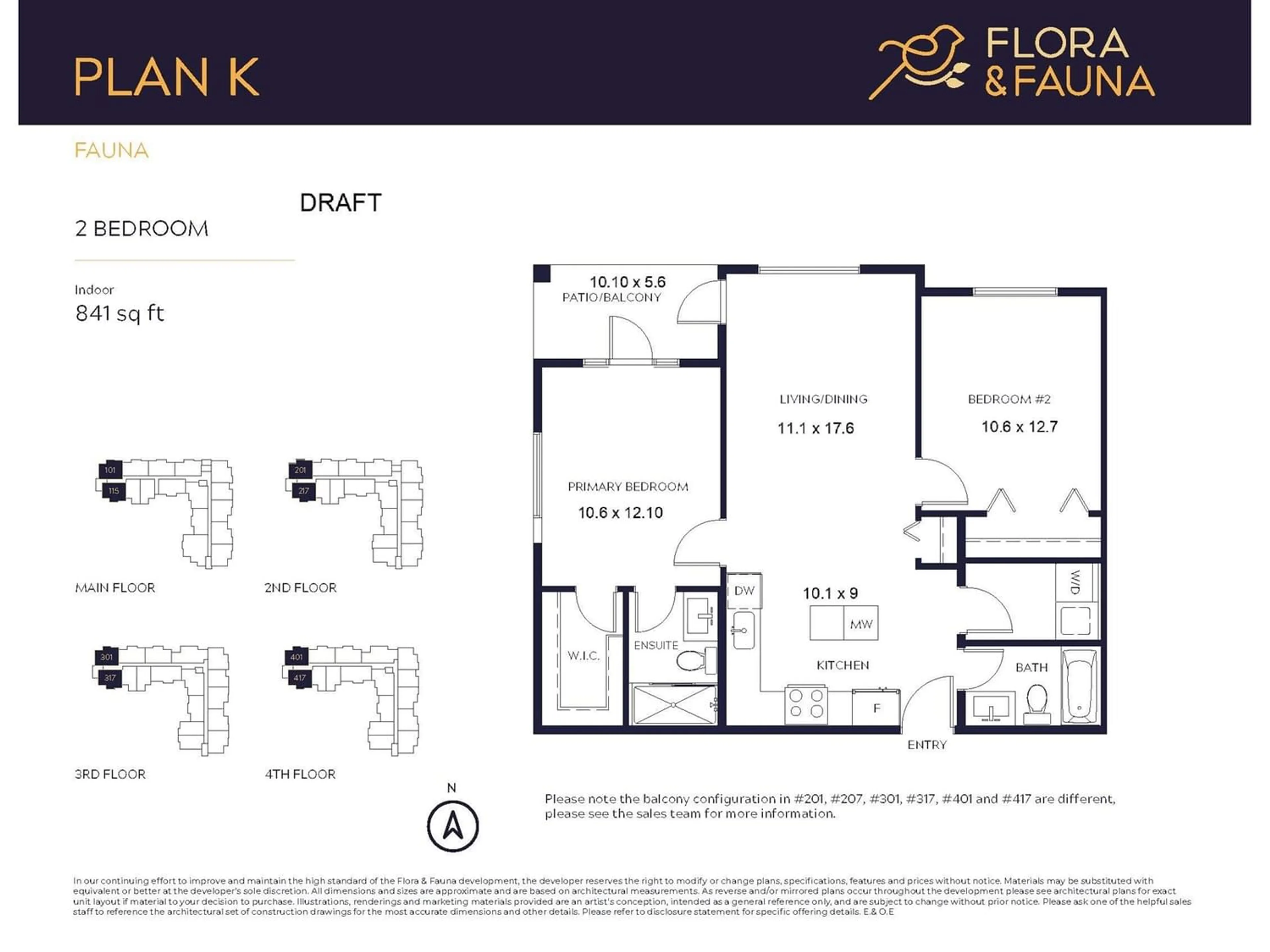 Floor plan for 105 20276 72B AVENUE, Langley British Columbia V2Y1T9