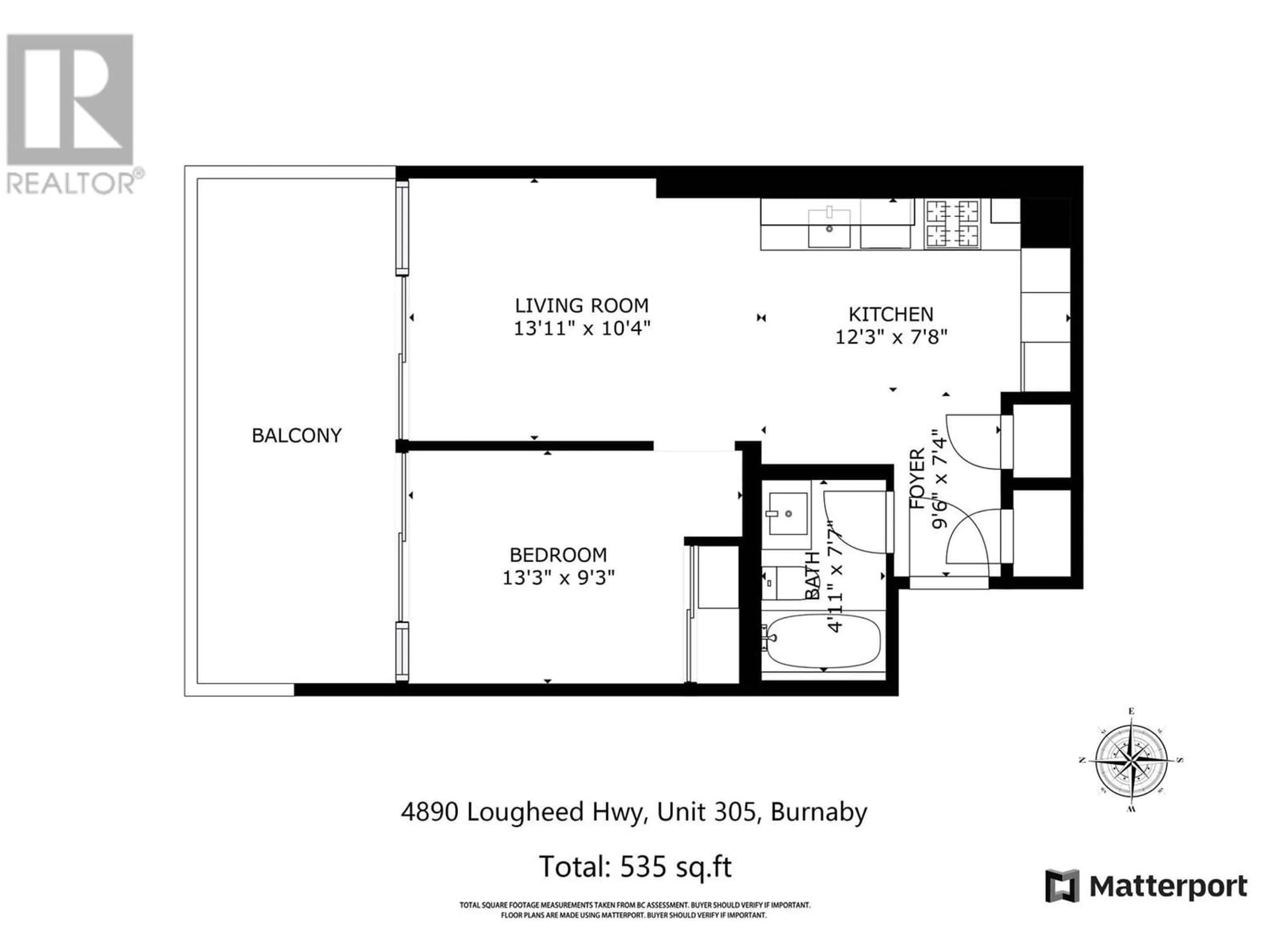 Floor plan for 305 4890 LOUGHEED HIGHWAY, Burnaby British Columbia V5C0N2