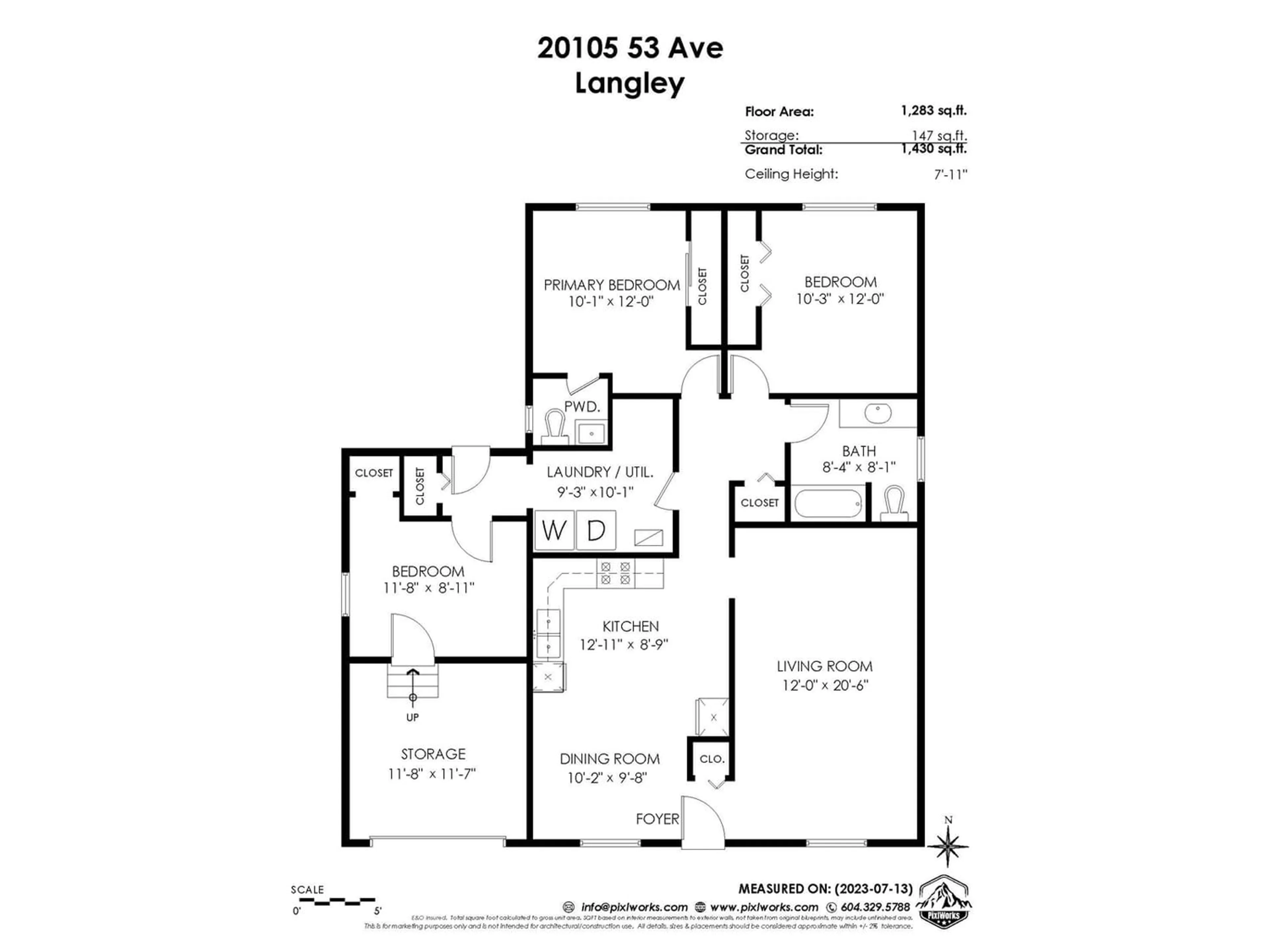 Floor plan for 20105 53 AVENUE, Langley British Columbia V3A3T8