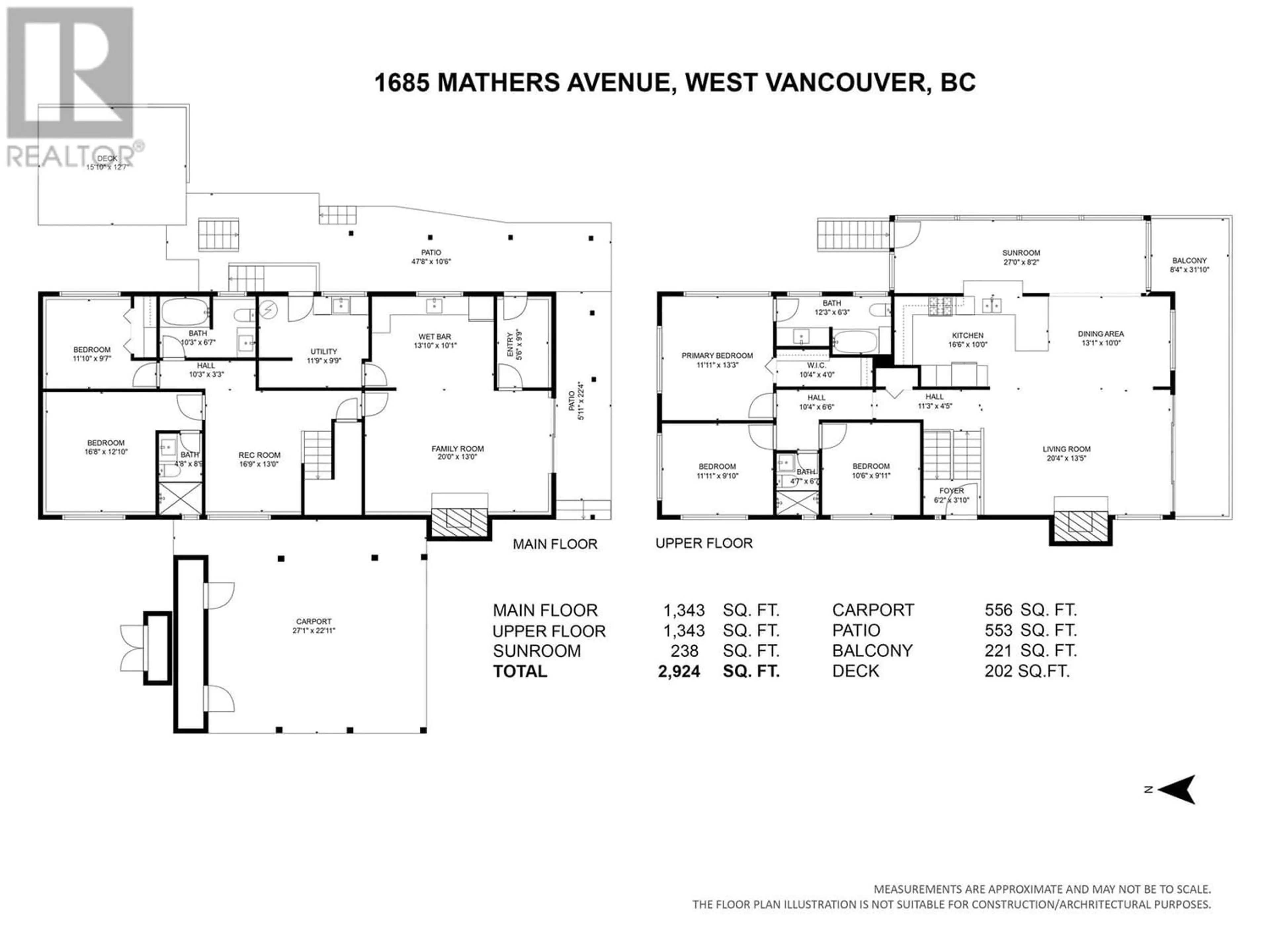 Floor plan for 1685 MATHERS AVENUE, West Vancouver British Columbia V7V2G6