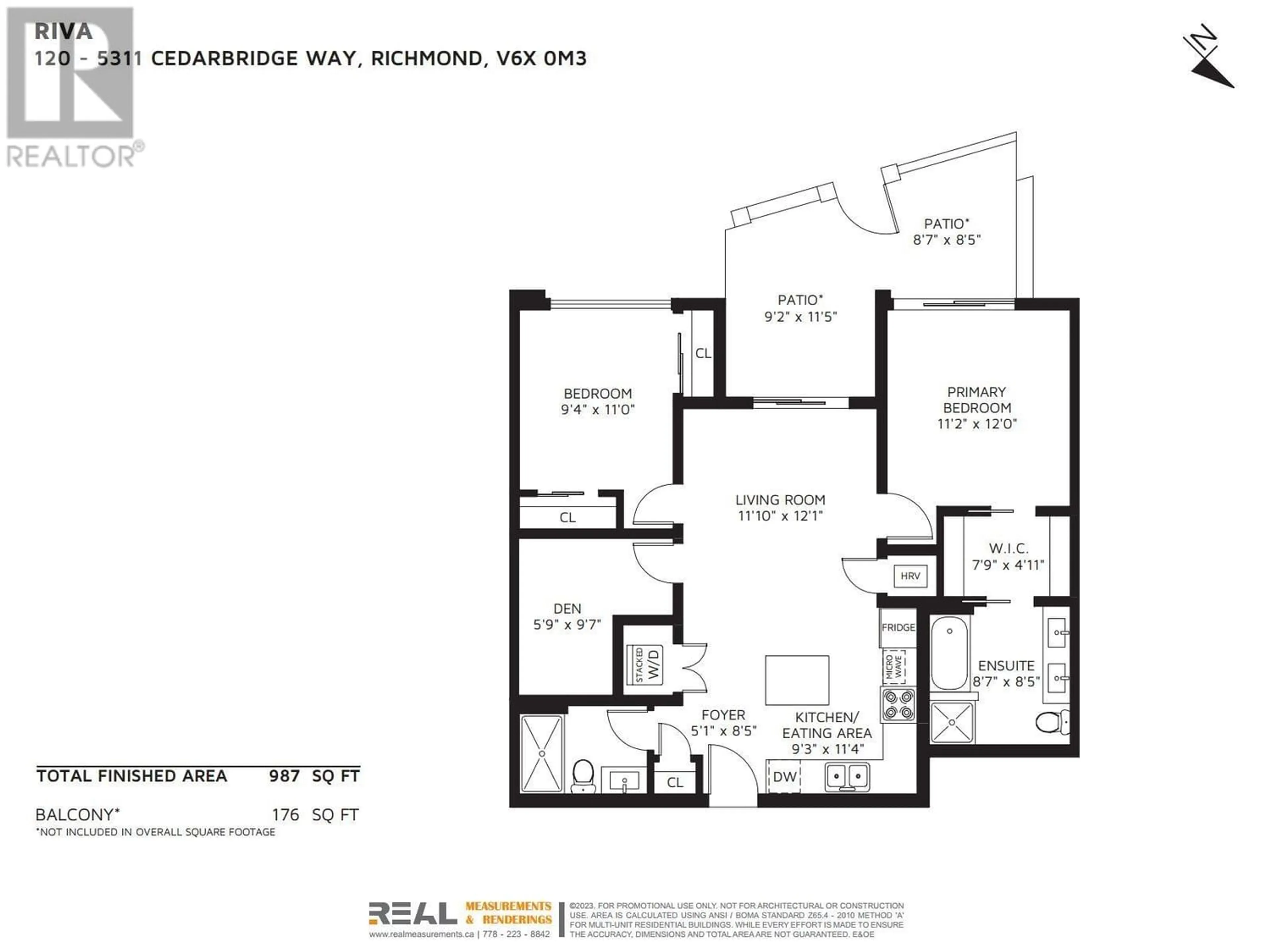 Floor plan for 120 5311 CEDARBRIDGE WAY, Richmond British Columbia V6X0M3