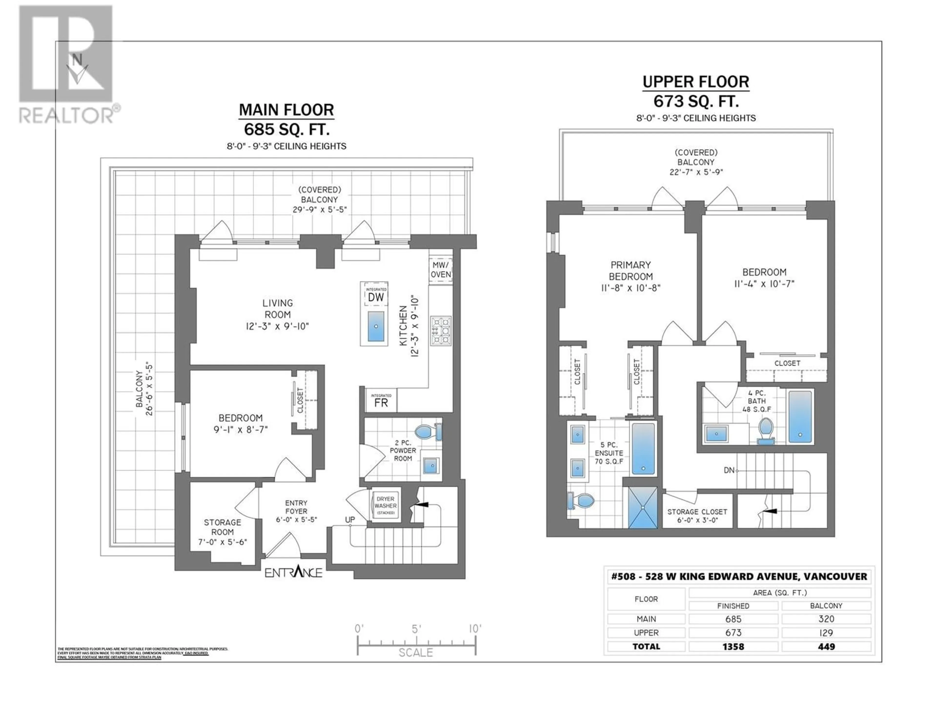 Floor plan for 508 528 W KING EDWARD AVENUE, Vancouver British Columbia V5Z2C3