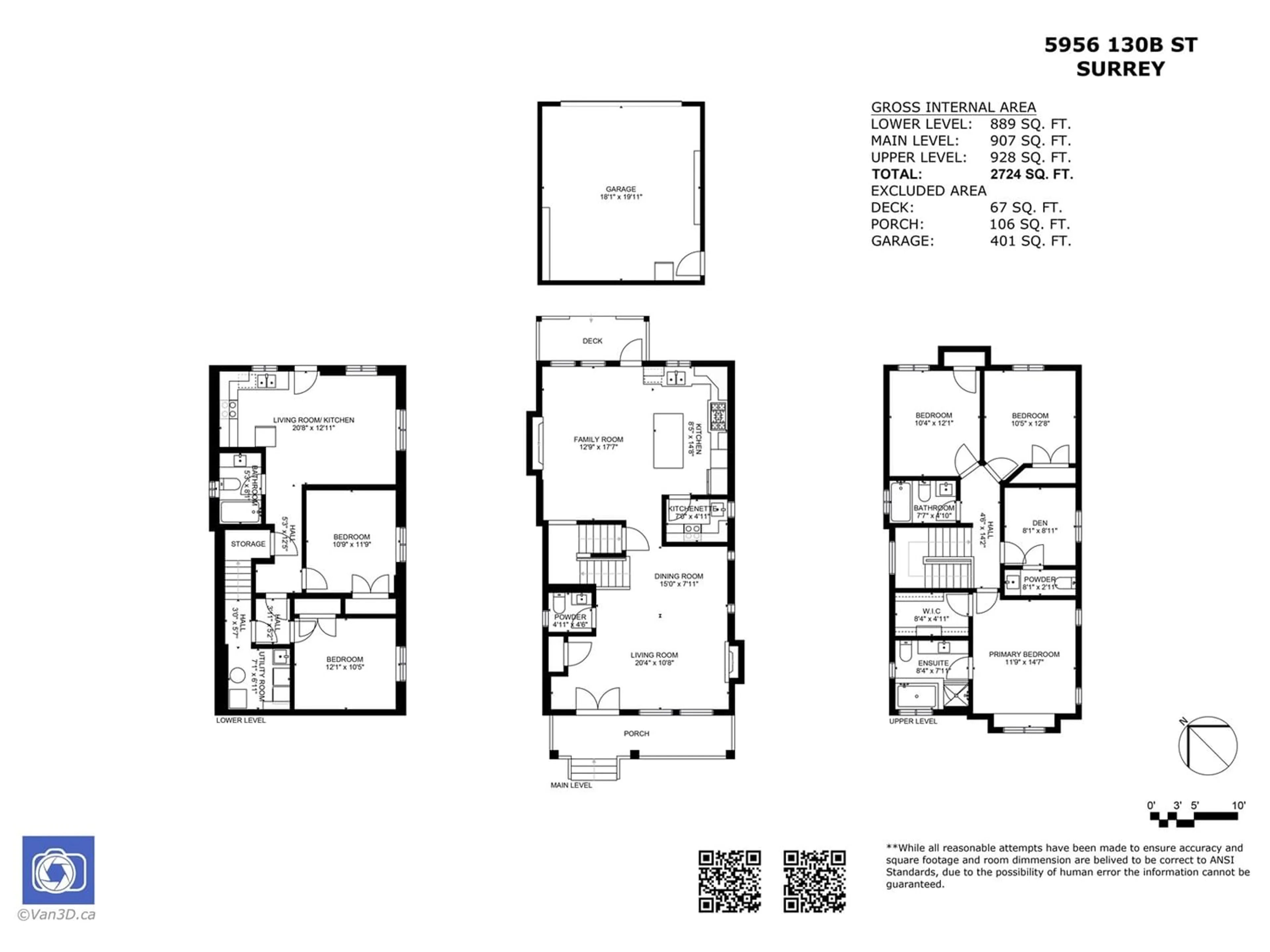 Floor plan for 5956 130B STREET, Surrey British Columbia V3X0G5