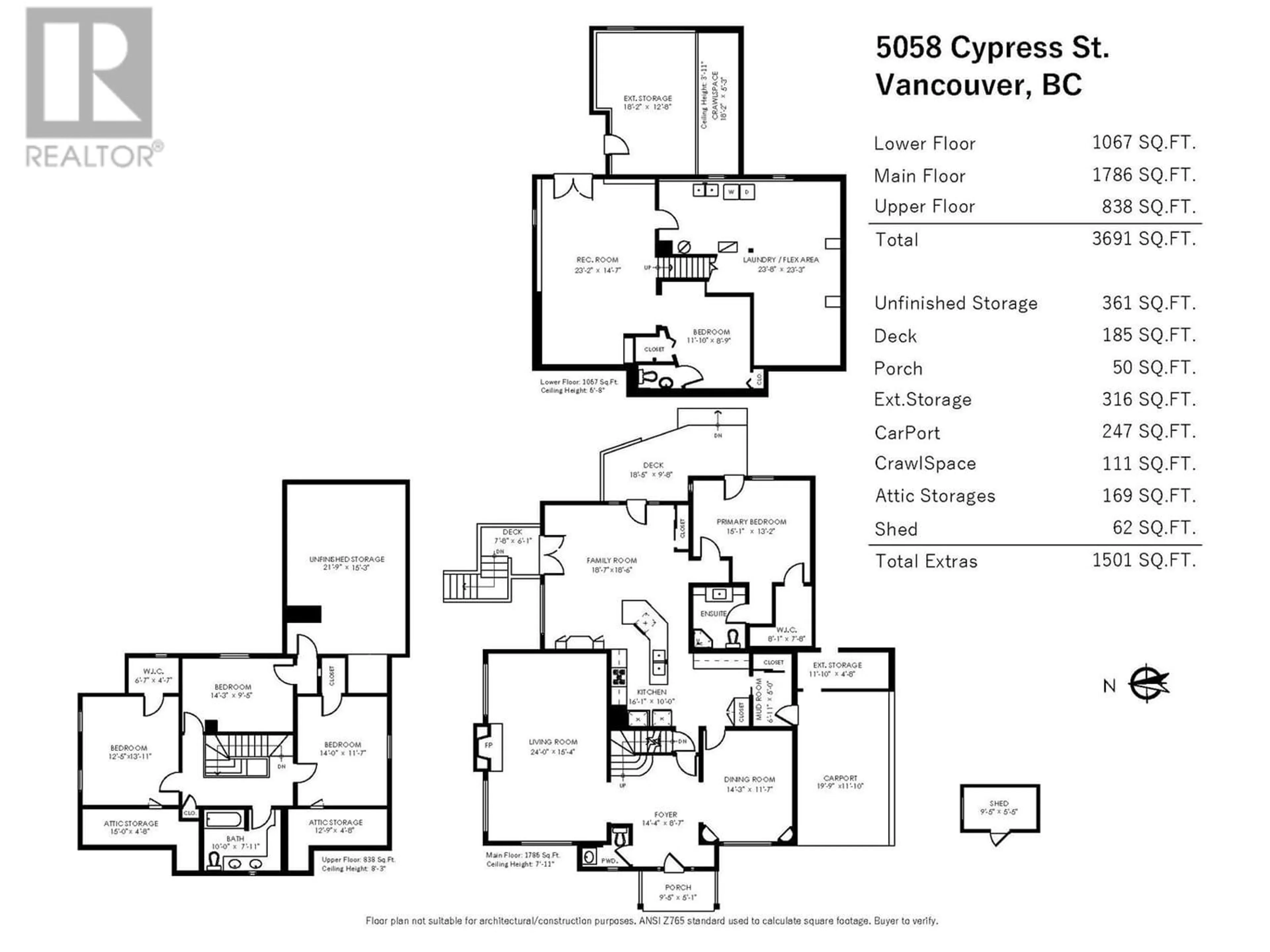 Floor plan for 5058 CYPRESS STREET, Vancouver British Columbia V6M3R1