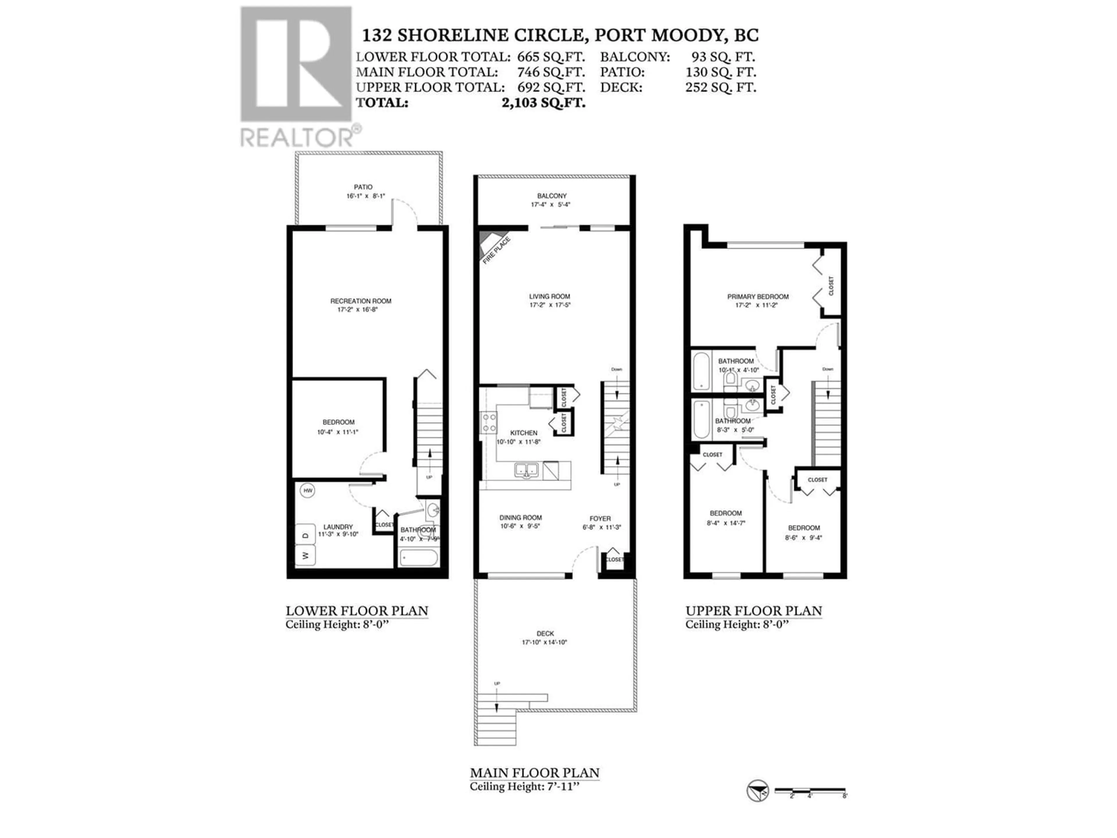 Floor plan for 132 SHORELINE CIRCLE, Port Moody British Columbia V3H5B3