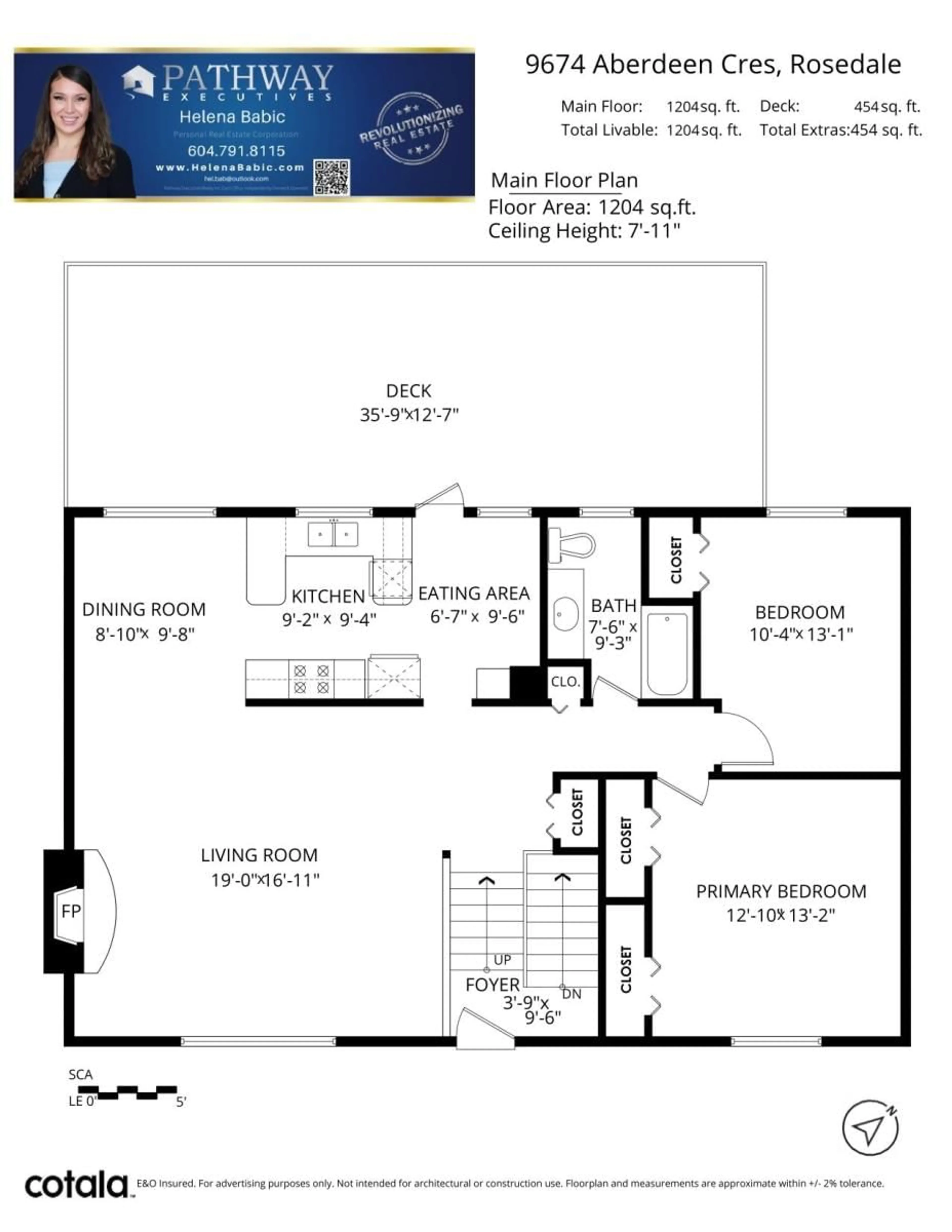 Floor plan for 9674 ABERDEEN CRESCENT, Rosedale British Columbia V0X1X0