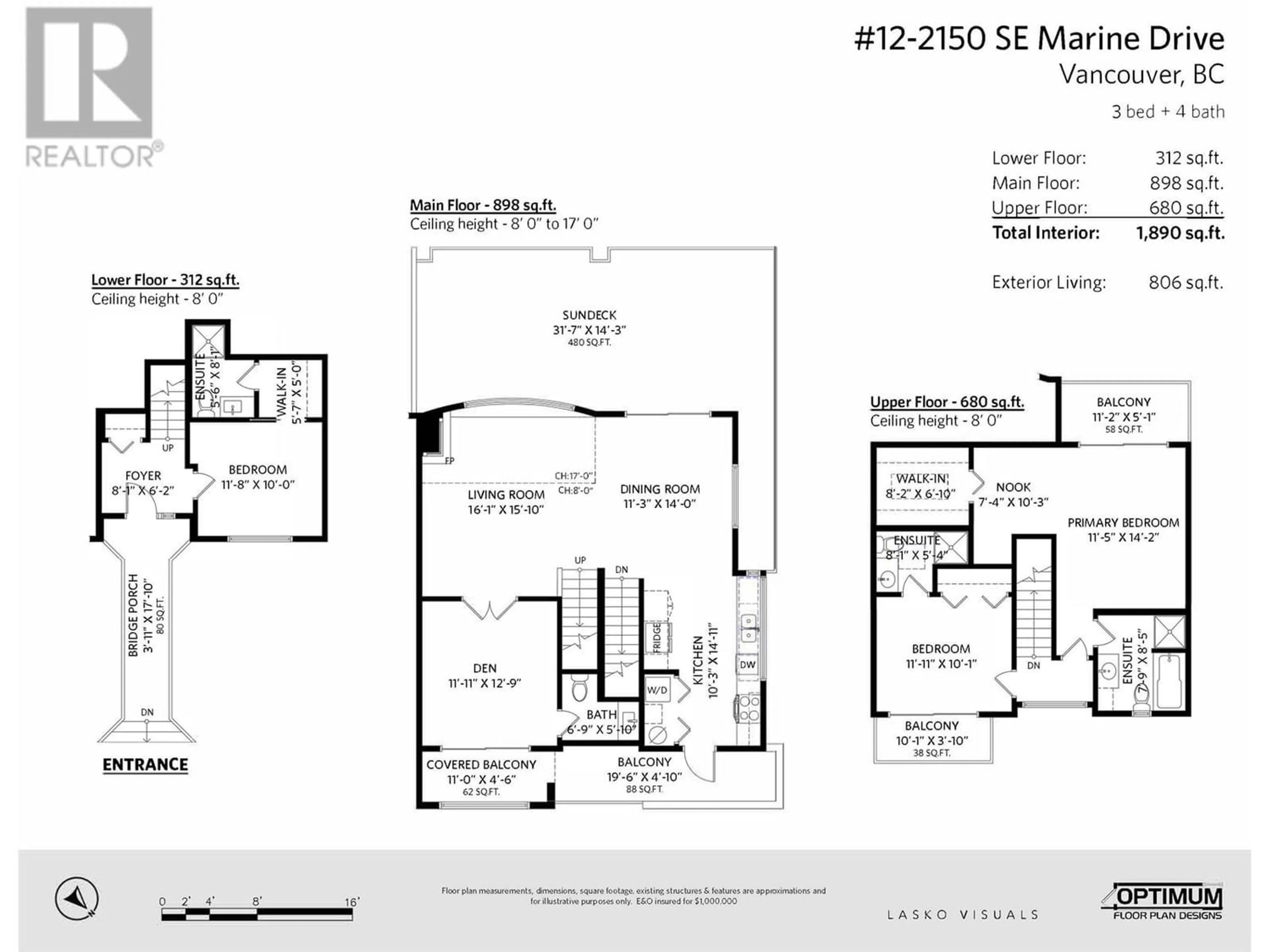 Floor plan for 12 2150 SE MARINE DRIVE, Vancouver British Columbia V5P2S1