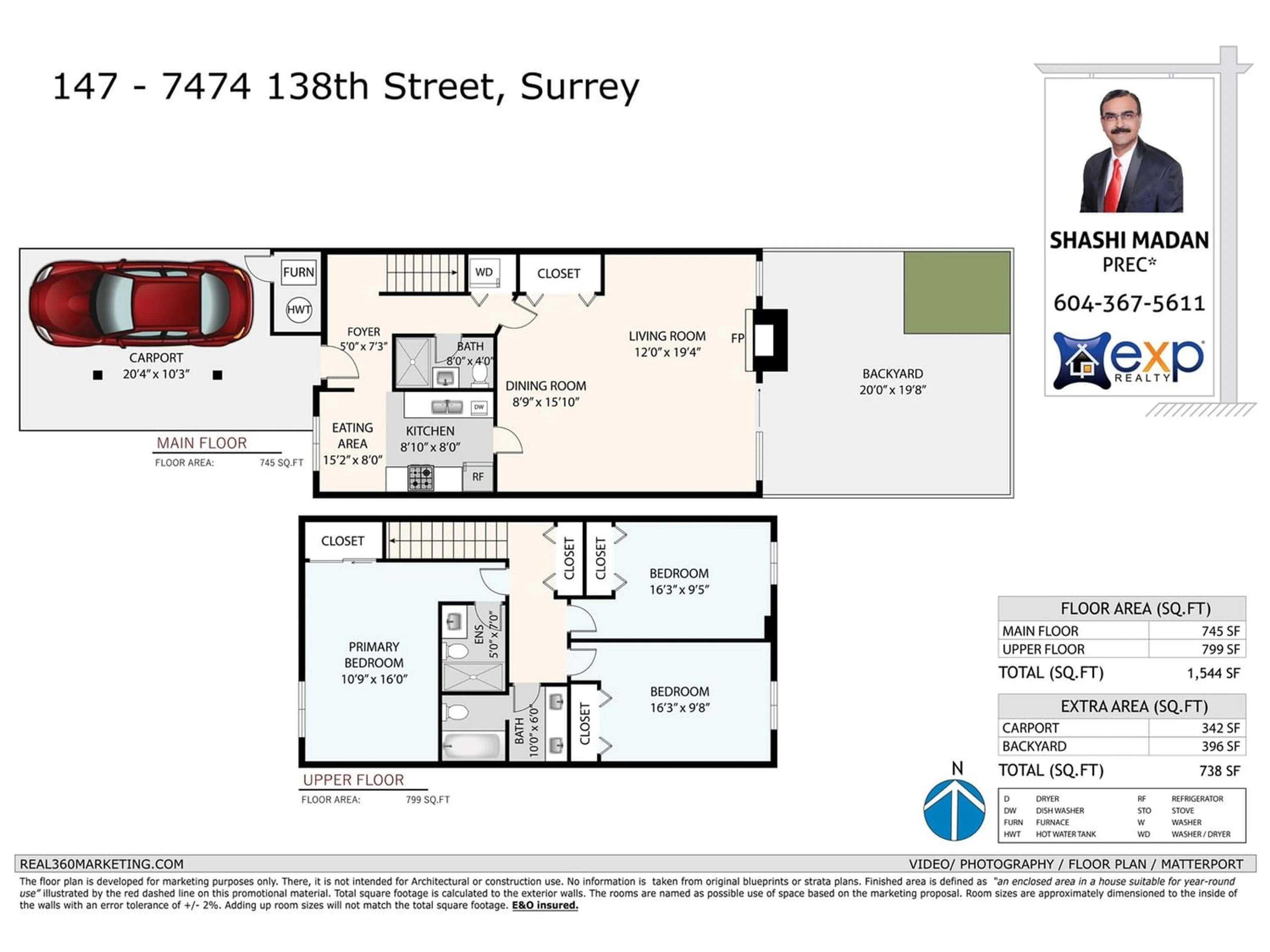 Floor plan for 147 7474 138 STREET, Surrey British Columbia V3W6G4
