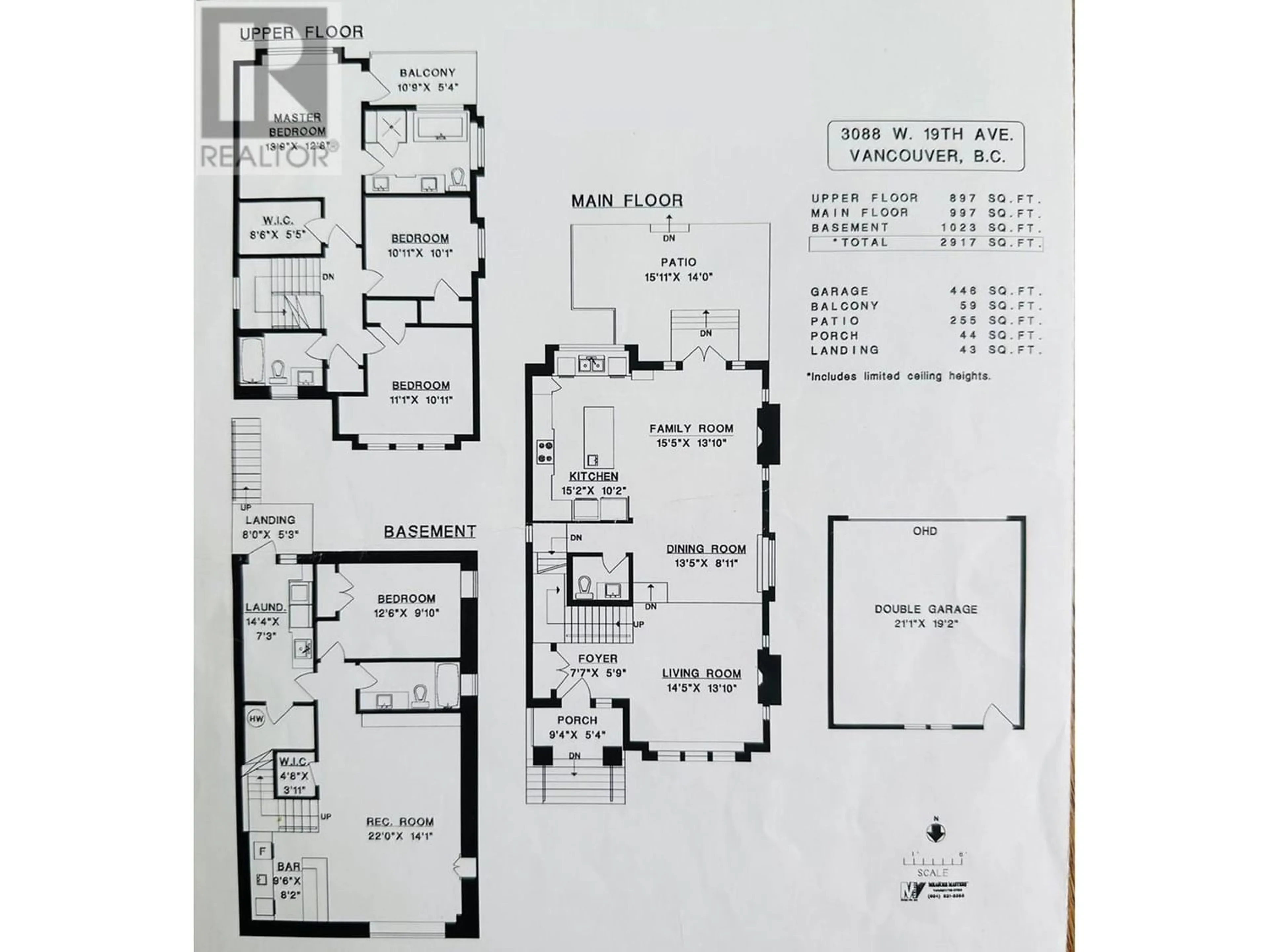 Floor plan for 3088 W 19TH AVENUE, Vancouver British Columbia V6L1E7