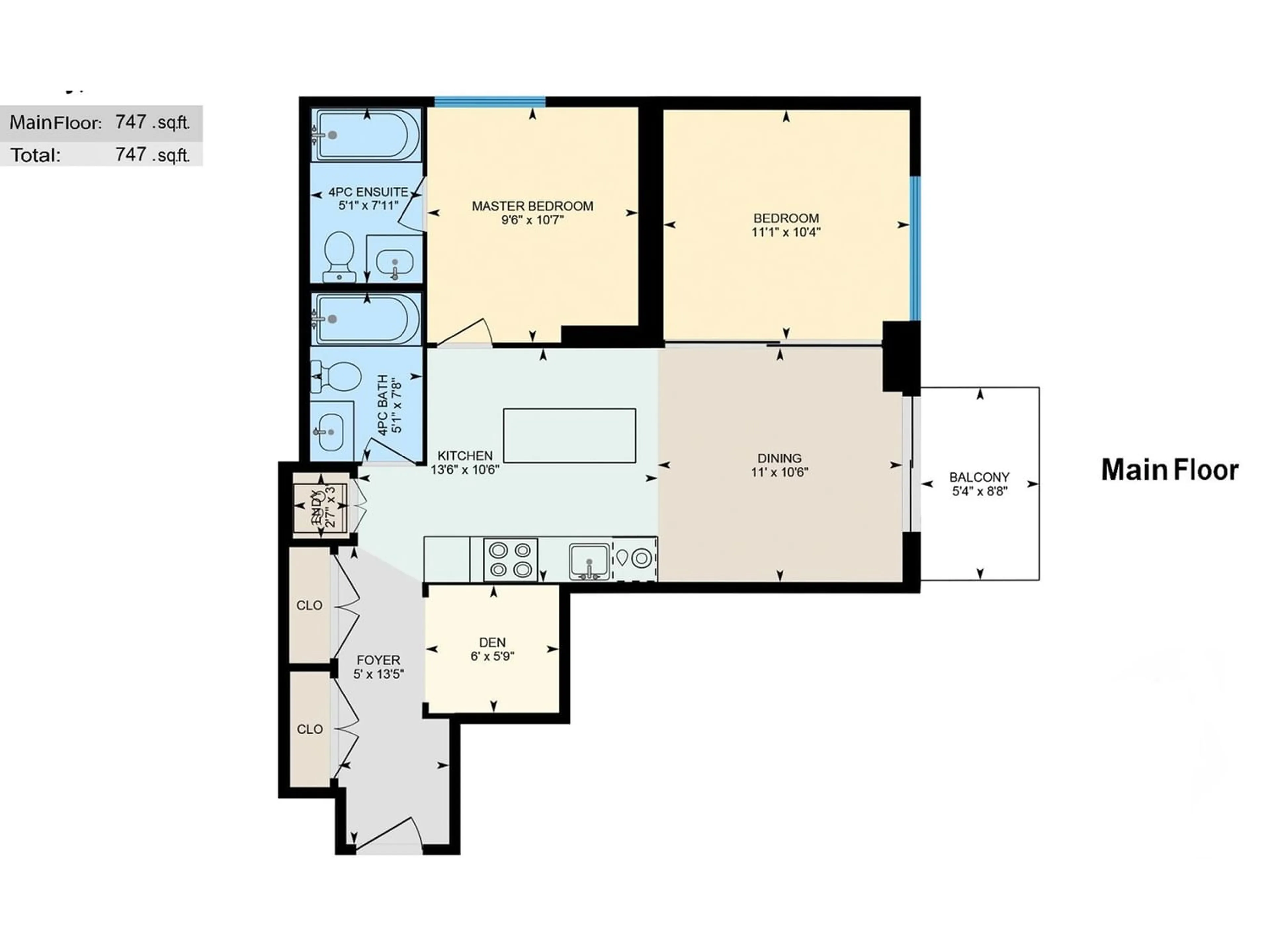 Floor plan for 810 13398 104 AVENUE, Surrey British Columbia V3T1V6
