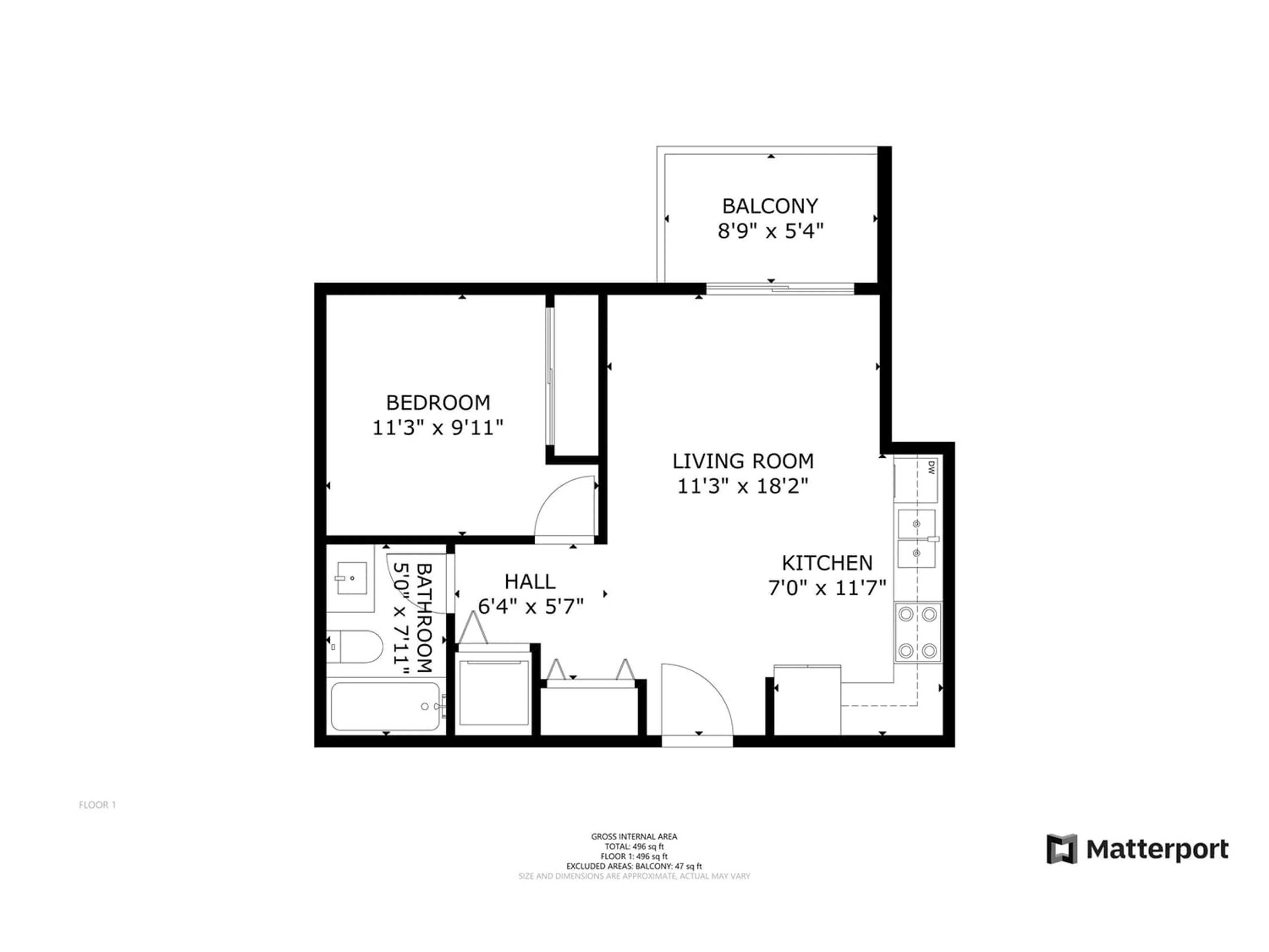 Floor plan for 504 13768 108 AVENUE, Surrey British Columbia V3T0L9