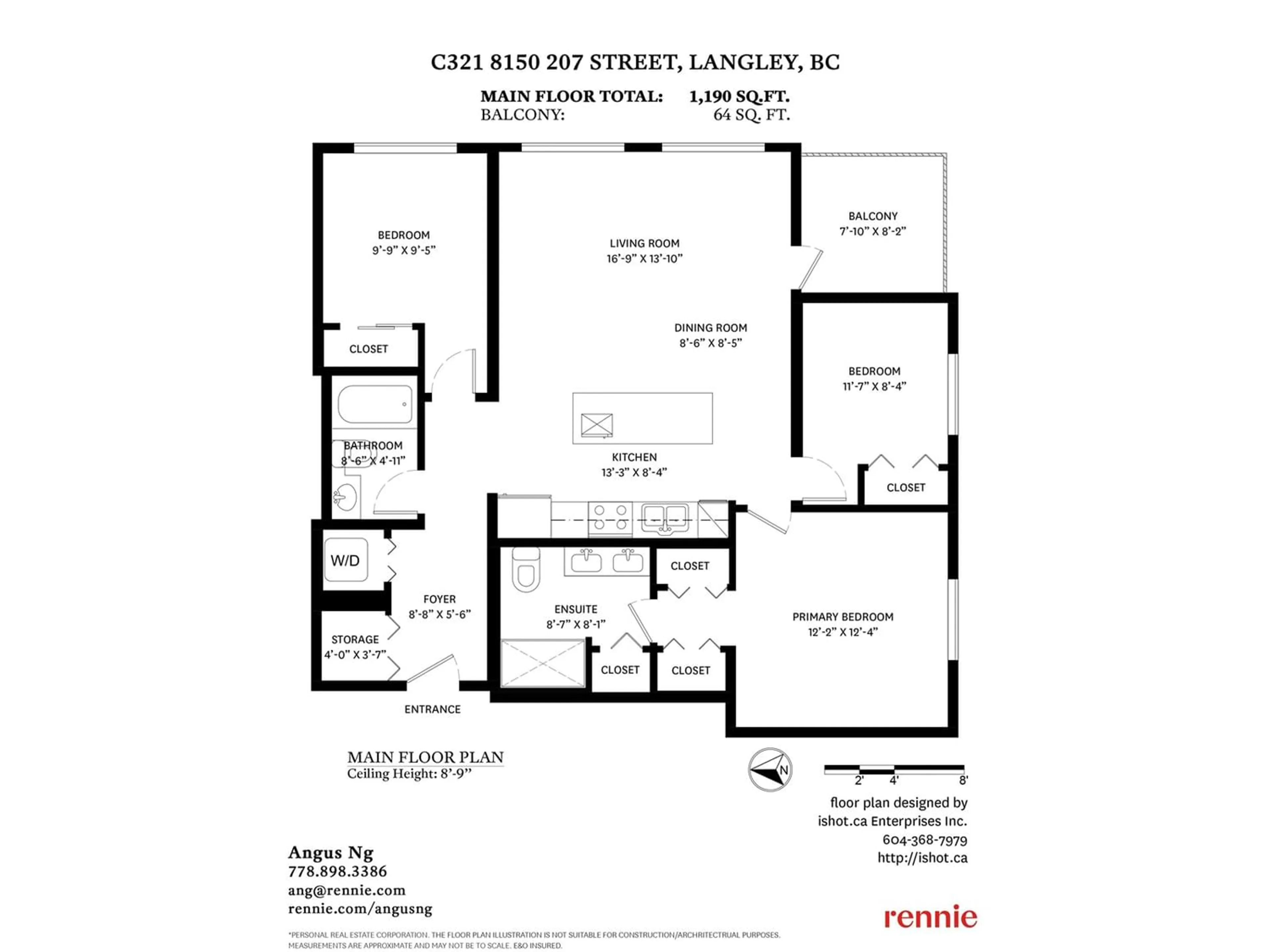 Floor plan for C321 8150 207 STREET, Langley British Columbia V2Y4J4