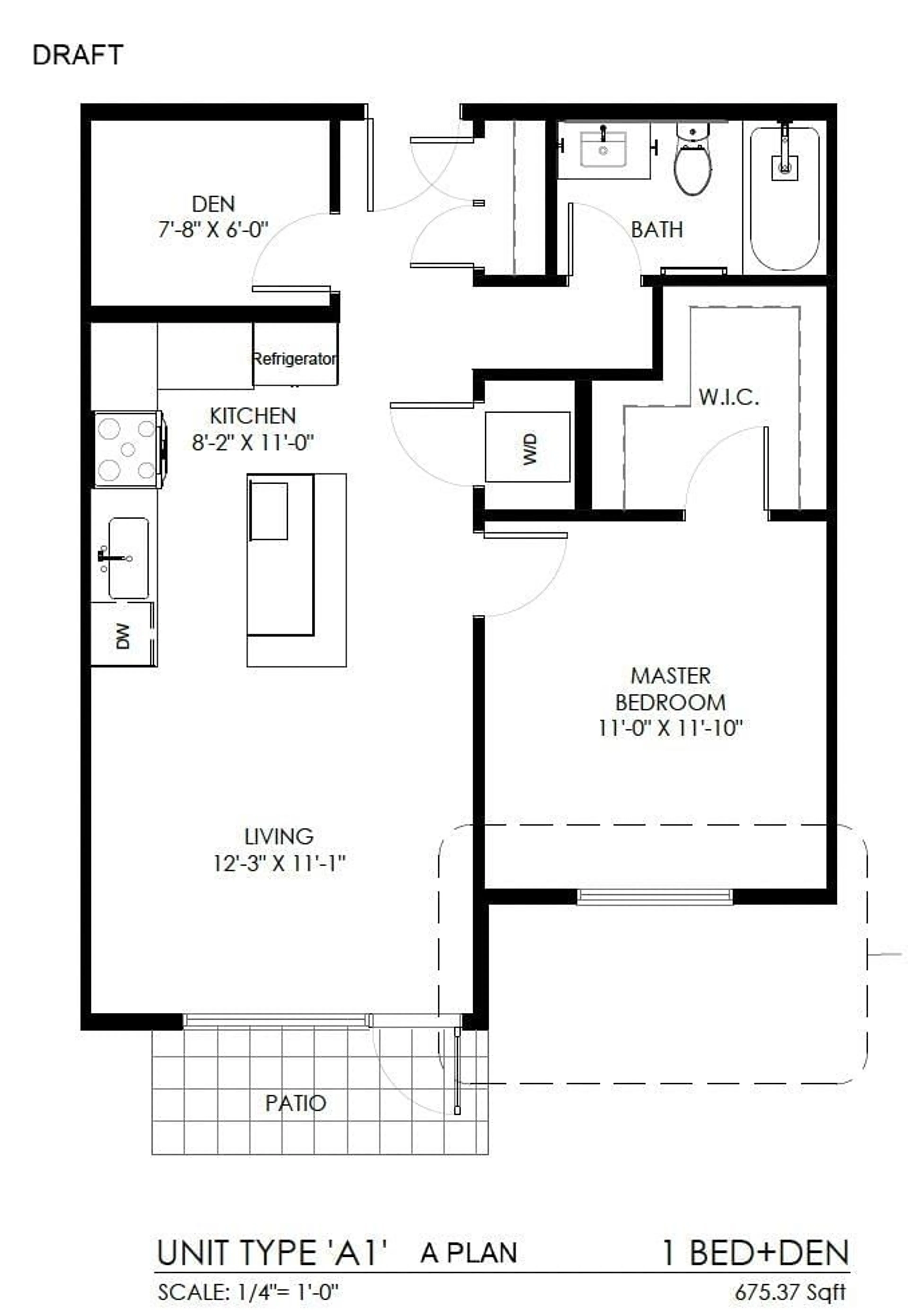 Floor plan for 110 20286 72 B AVENUE, Langley British Columbia V2Y1T9