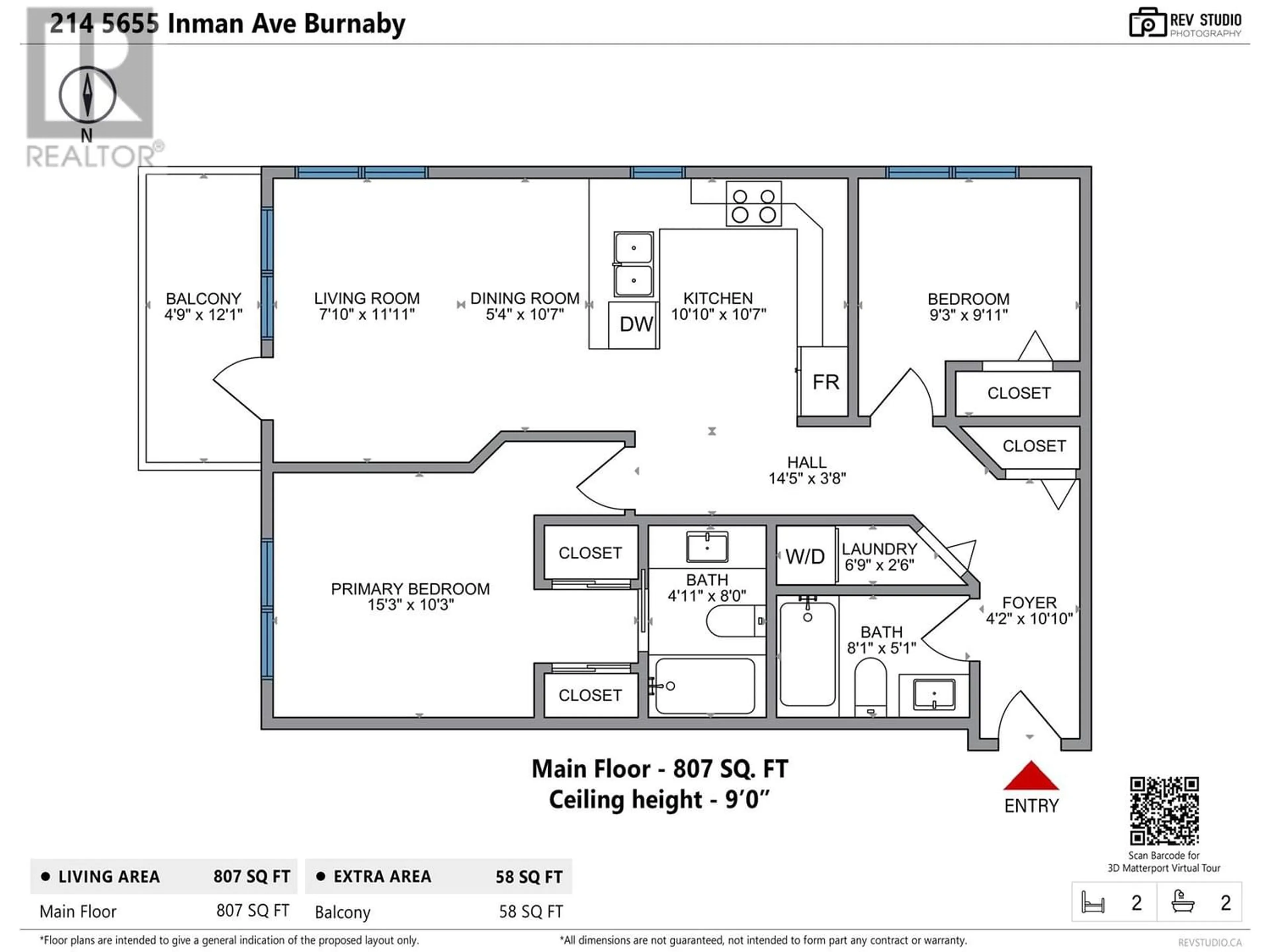 Floor plan for 214 5655 INMAN AVENUE, Burnaby British Columbia V5H2M2