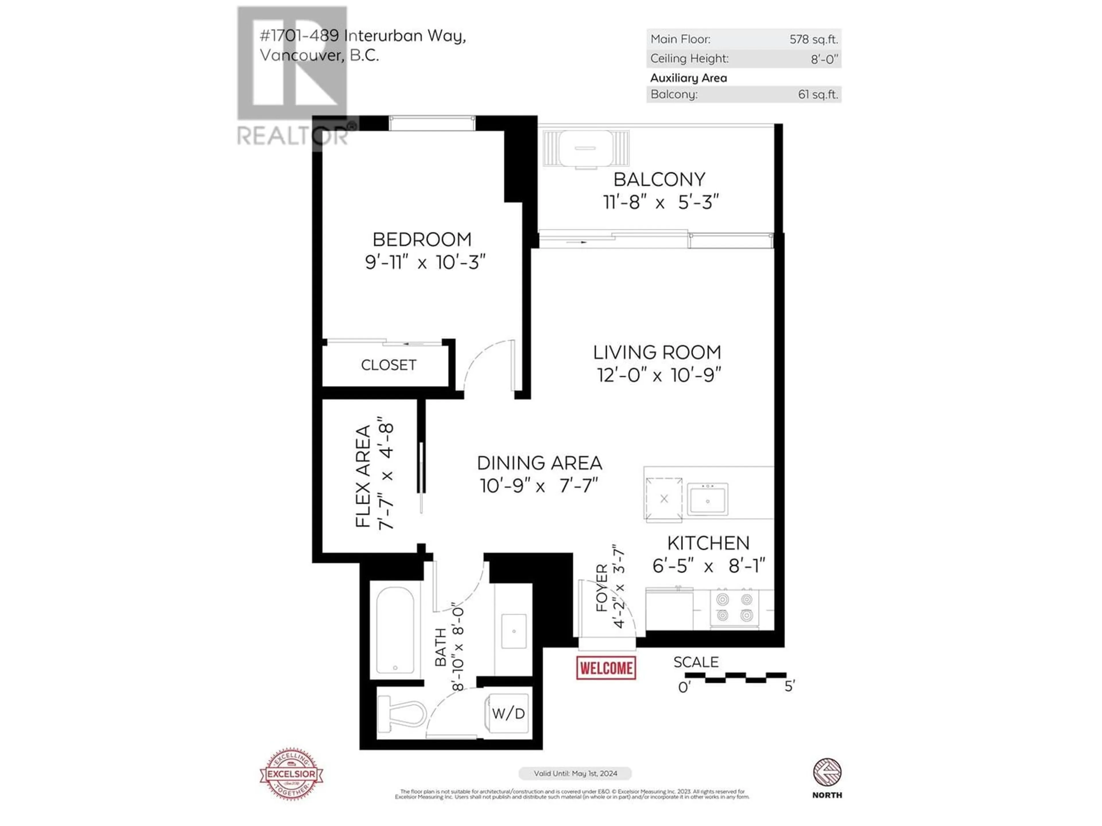 Floor plan for 1701 489 INTERURBAN WAY, Vancouver British Columbia V5X0C7