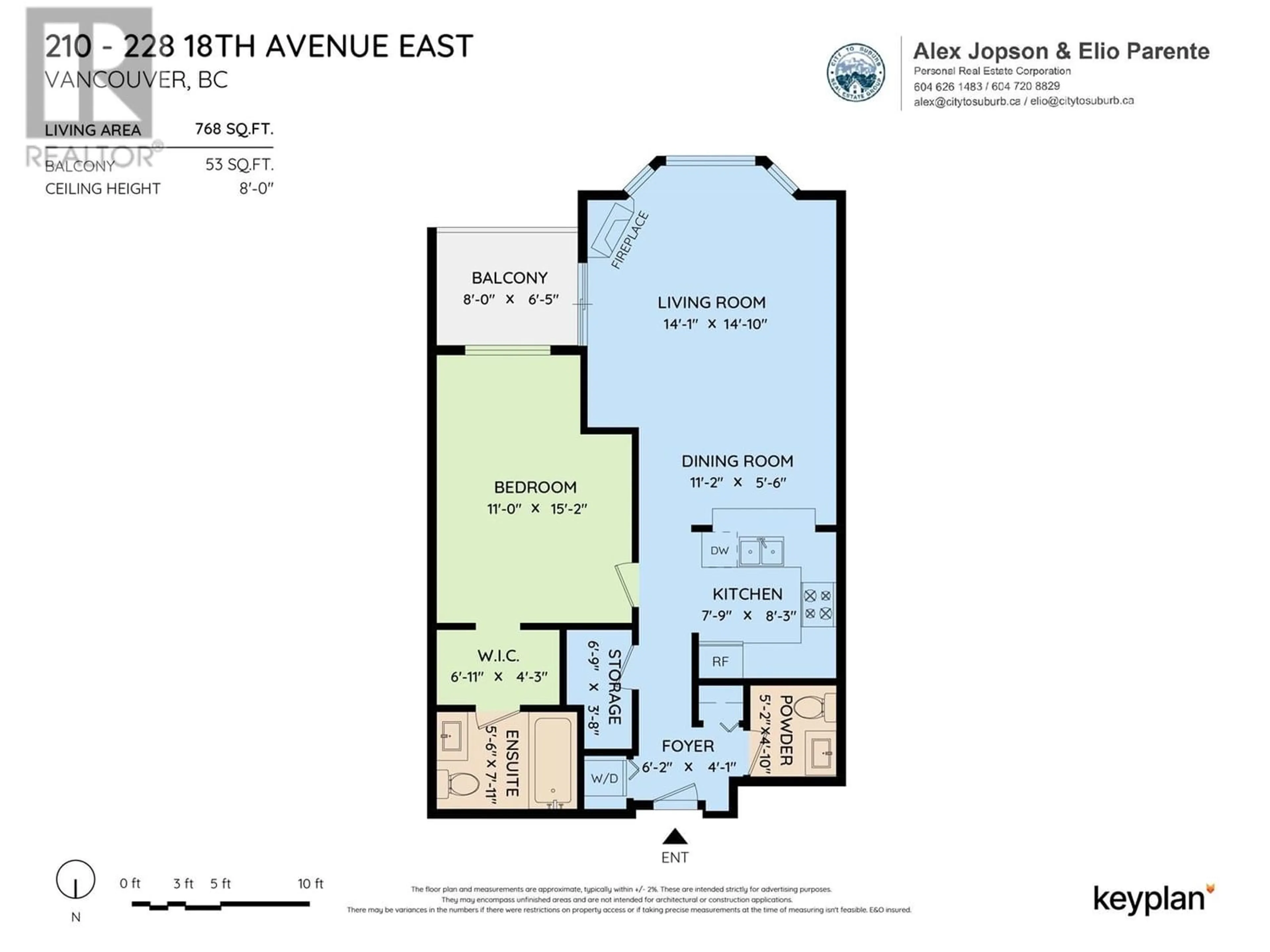 Floor plan for 210 228 E 18TH AVENUE, Vancouver British Columbia V5V1E6