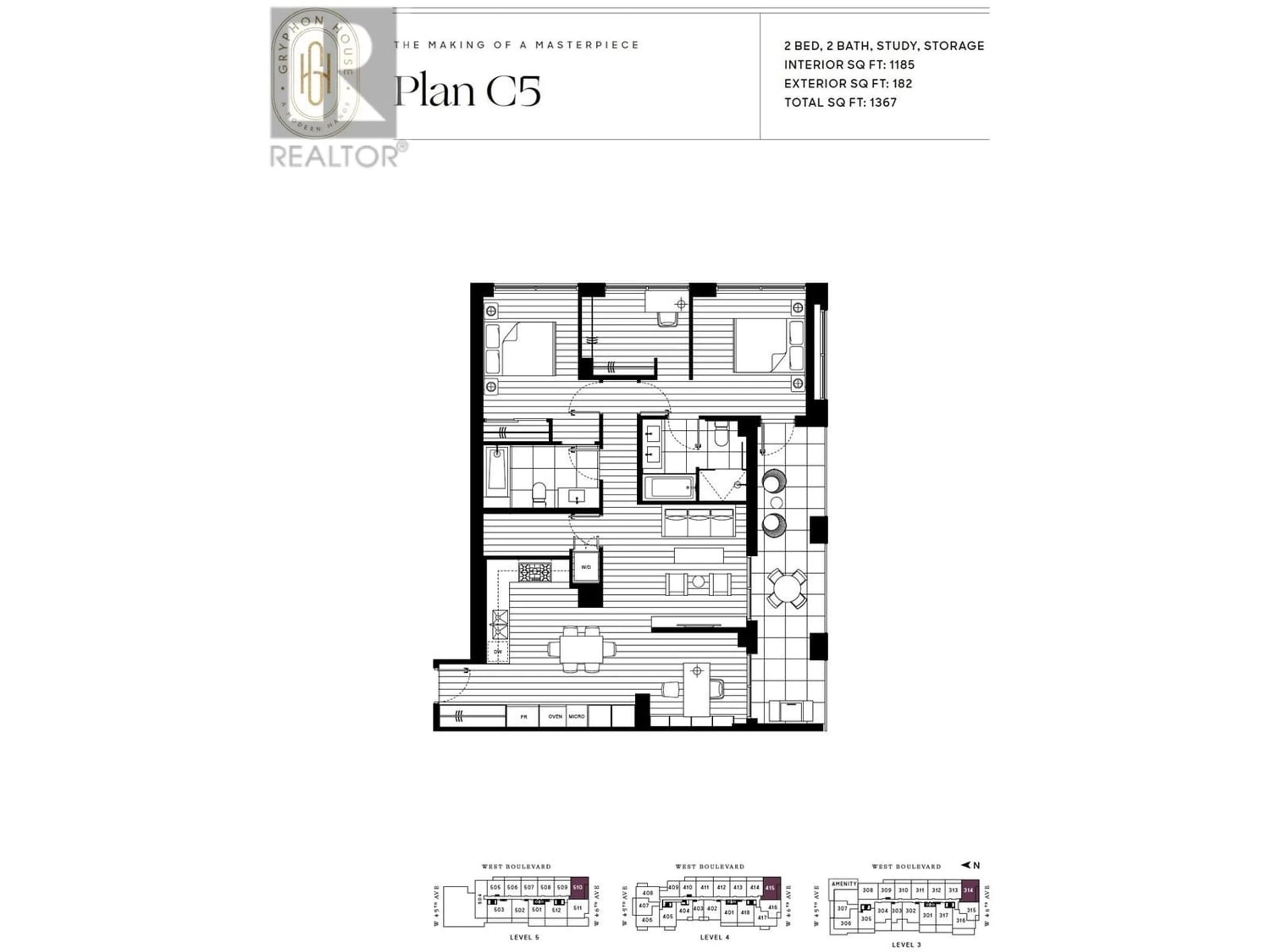 Floor plan for 509 2105 W 46TH AVENUE, Vancouver British Columbia V0V0V0