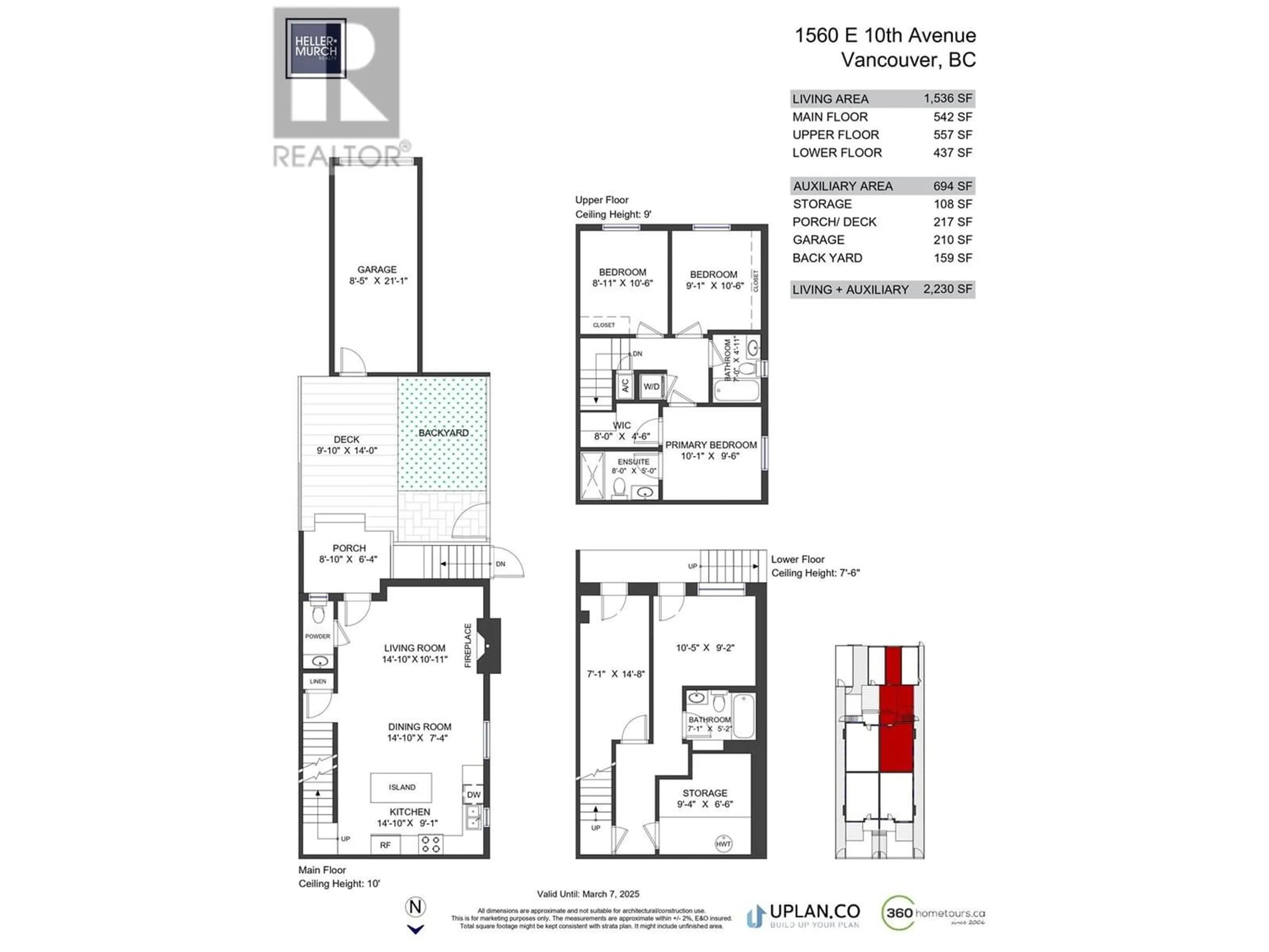 Floor plan for 1560 E 10TH AVENUE, Vancouver British Columbia V5N1X5